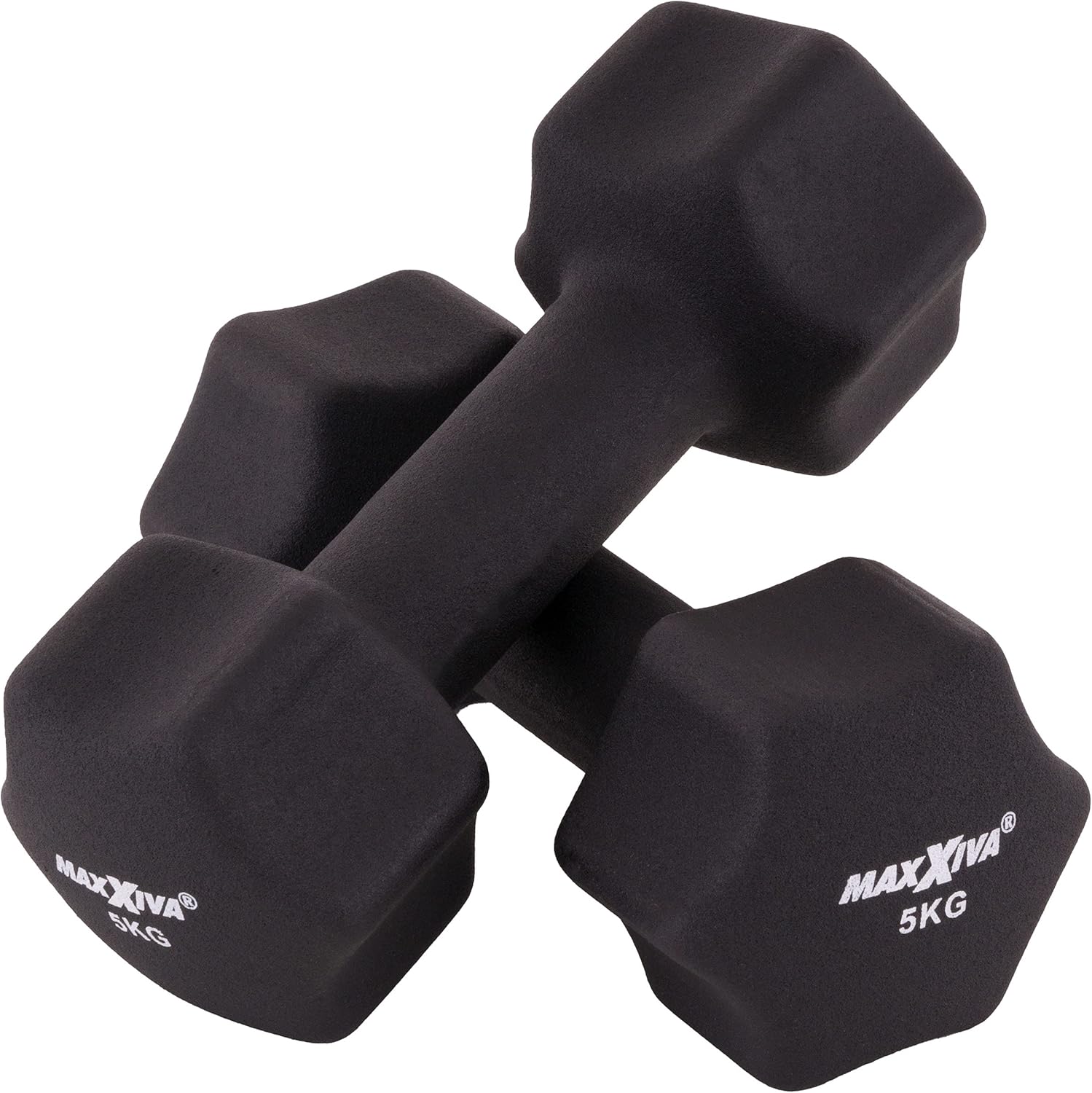 Hantelset Neoprenhanteln 2 x 5,0 kg Fitnesshanteln Krafttraining Workout Home Gym