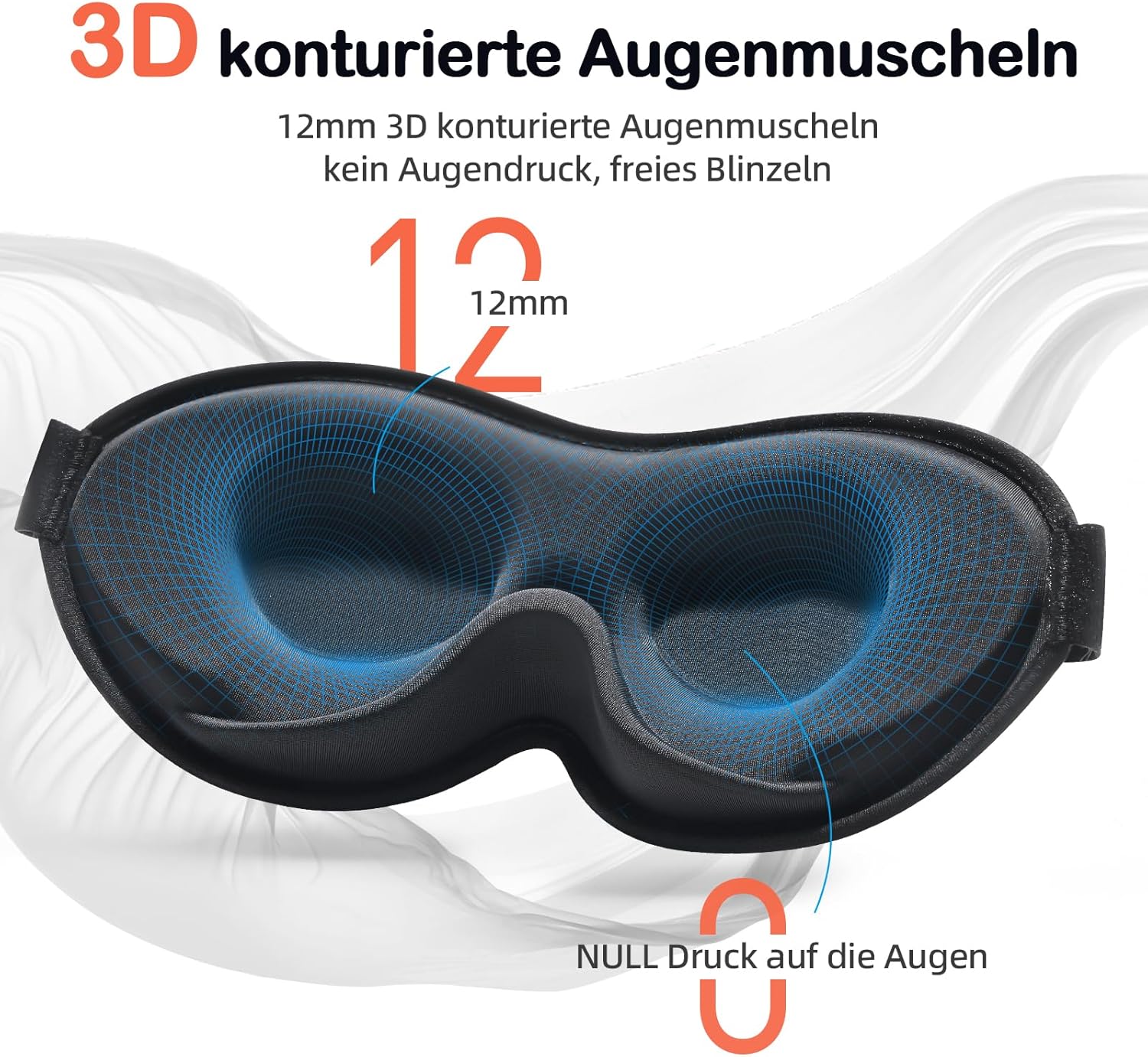 INNELO Schlafmaske für Männer und Frauen, 2025, bequeme, atmungsaktive 3D-Augenmaske, mit tiefen Augenhöhlen und erhöhten Nasenpads, 100 % lichtblockierende Schlafmaske mit Memory-Schaum für Reisen, Pink – Bild 4