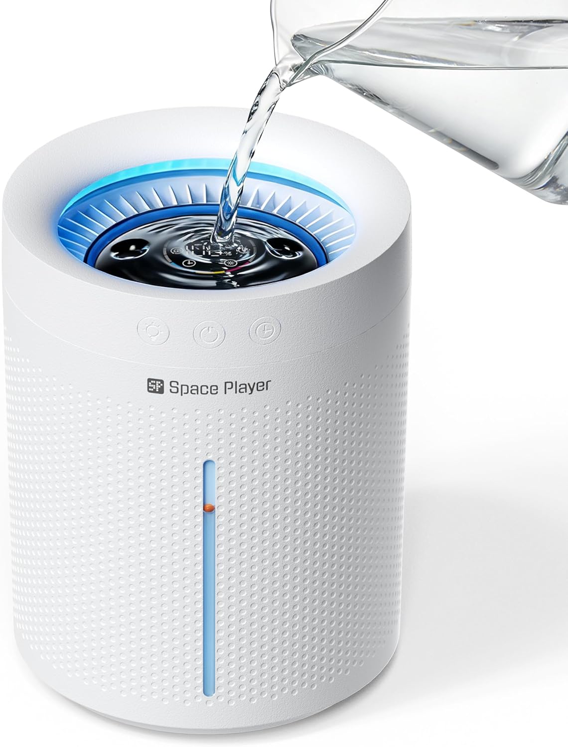 Space Player Luftbefeuchter Schlafzimmer Leise 3L Top-Fill Ultraschall Kabellos 4000 mAh Akku Kaltnebel-Luftbefeuchter mit Timer 2–8 Stunden automatische Abschaltung Nachtlicht für Baby-, Kinderzimmer-, Büropflanzen
