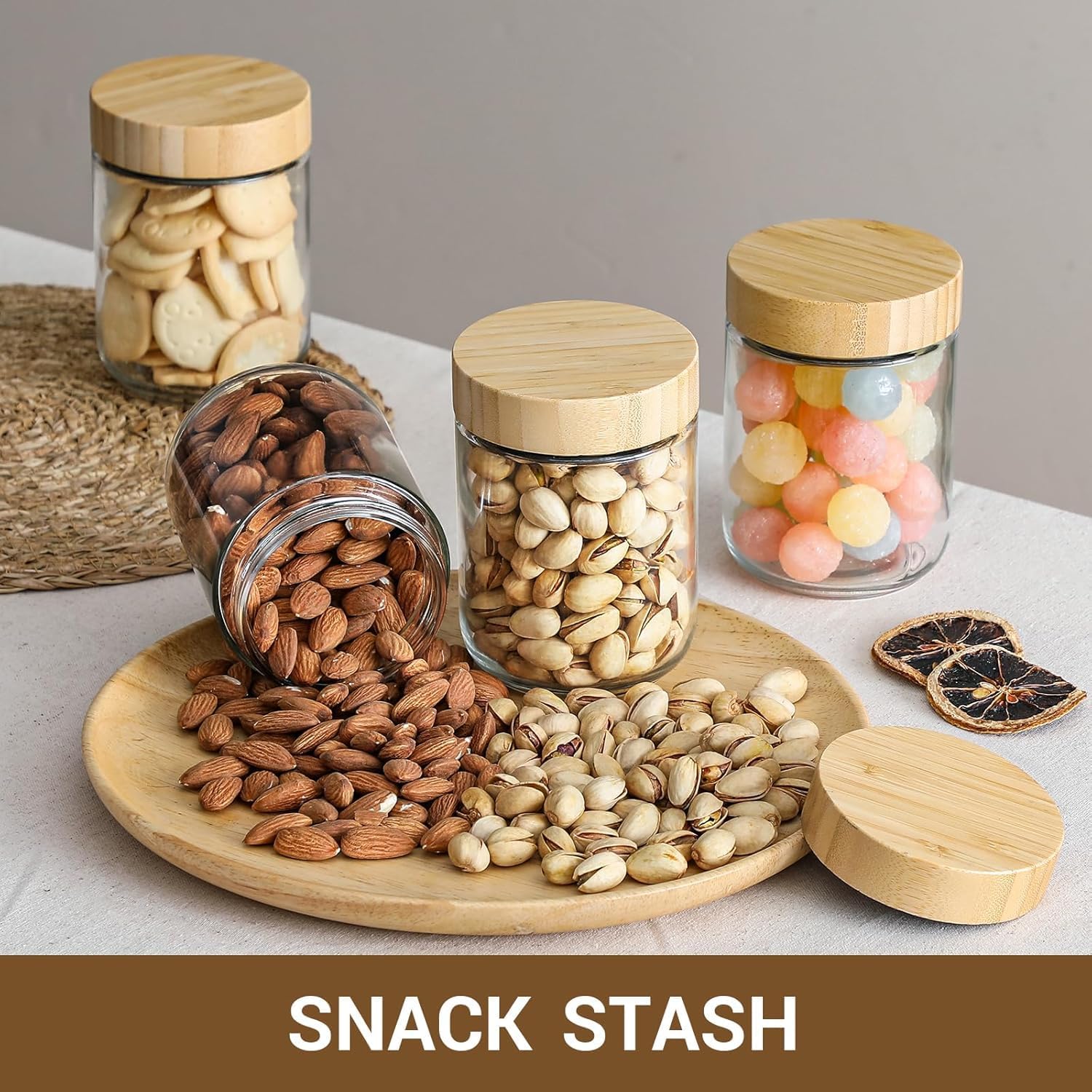 VITEVER Overnight Oats Gläser mit Deckel, 500 ml Einmachgläser mit Schraubdeckel, Meal-Prep-Gläser für selbstgemachte Marmelade, Babynahrung, Einlegen, Einkochen, Einmachglas, Sauerteig – Bild 5