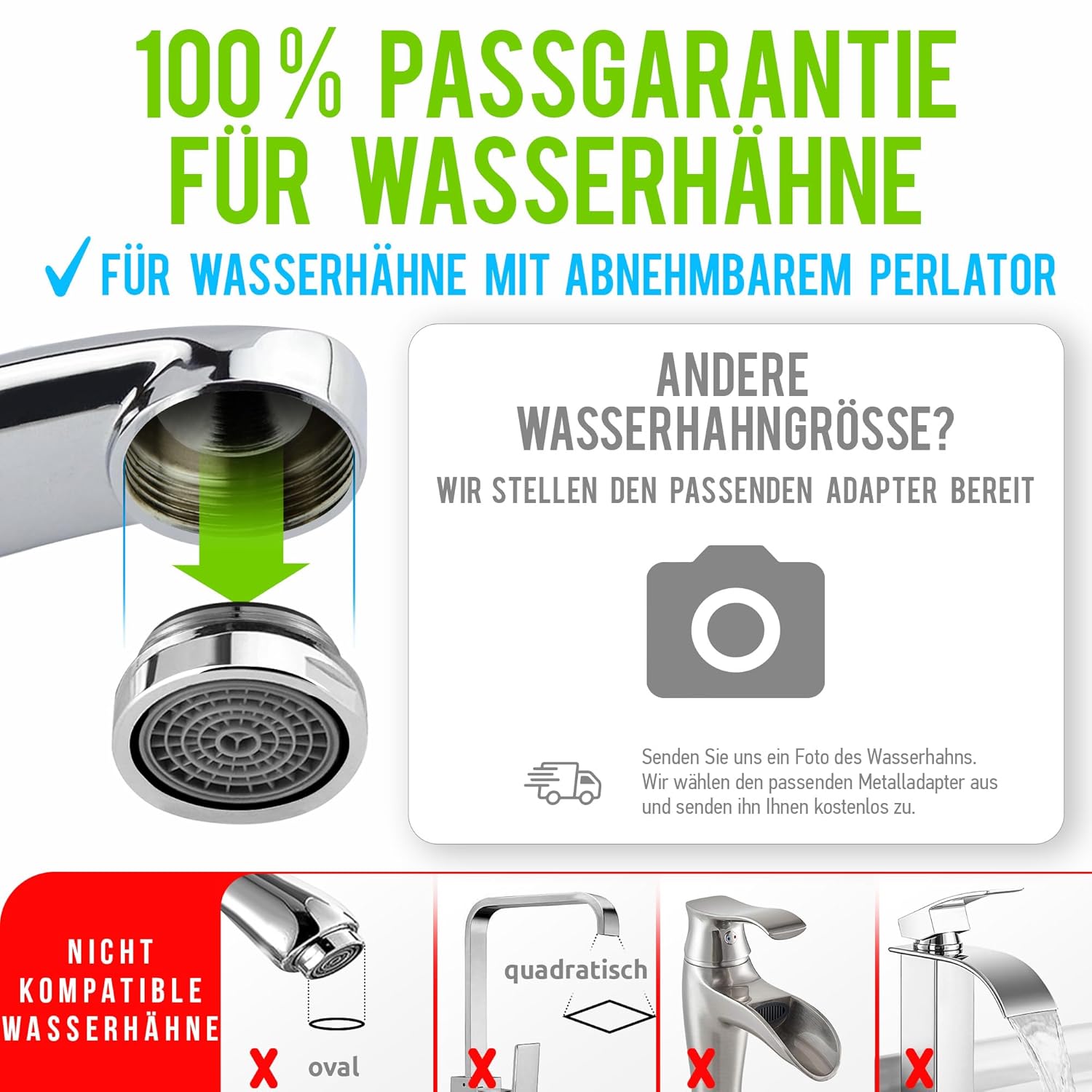 Geyser Euro-Wasserfilter für Wasserhahn, Küchenarmatur, Wasserfilter für Leitungswasser mit Kartuschen aus einzigartigem Material. Hocheffizientes Aragon-Wasserfiltersystem – Bild 3