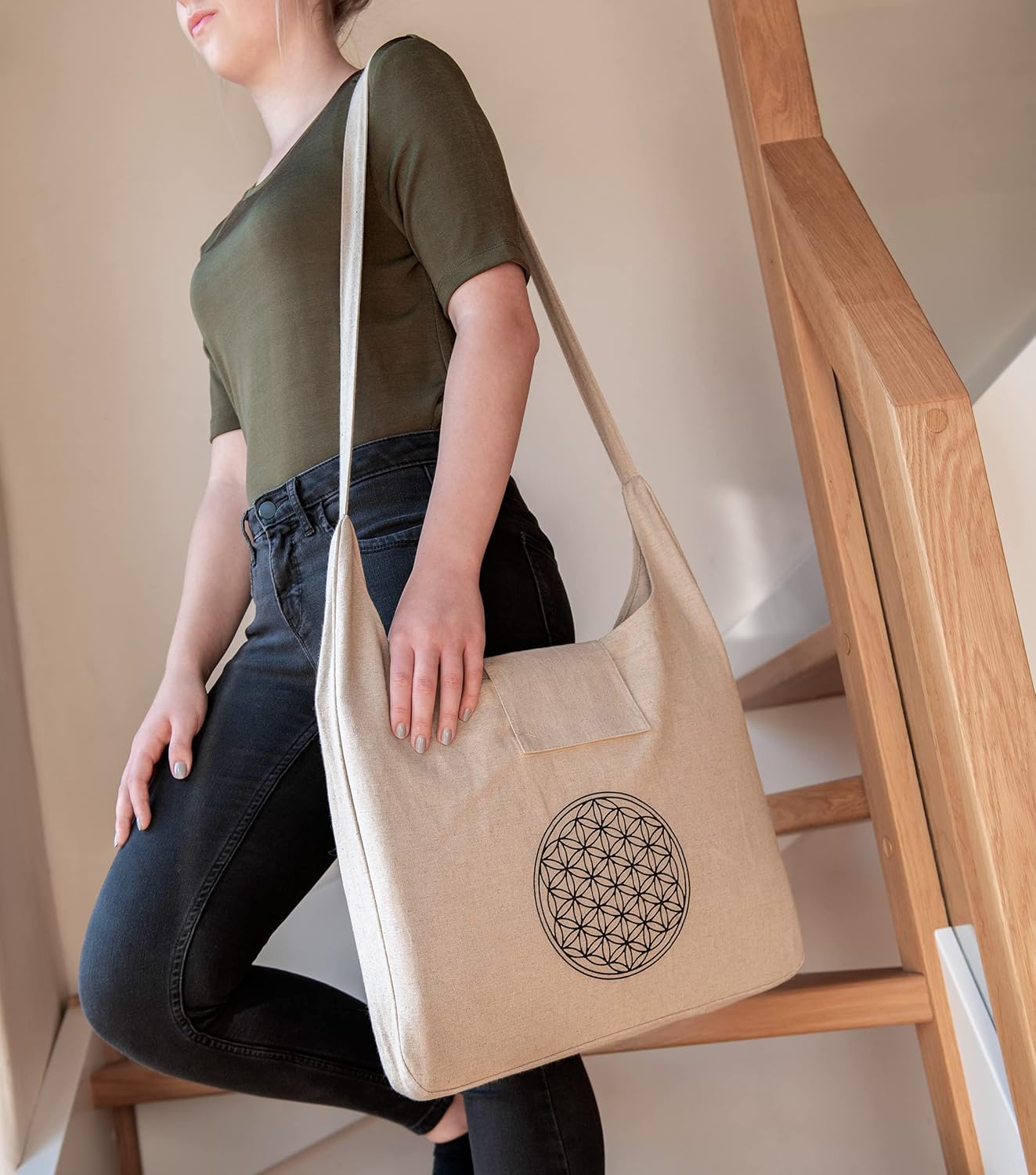 naturling Akupressurmatte 70 x 45 cm mit Kissen und Tasche – Nachhaltiges Akupunkturmatten-Set aus Leinenstoff und Kokosfasern – Bild 8