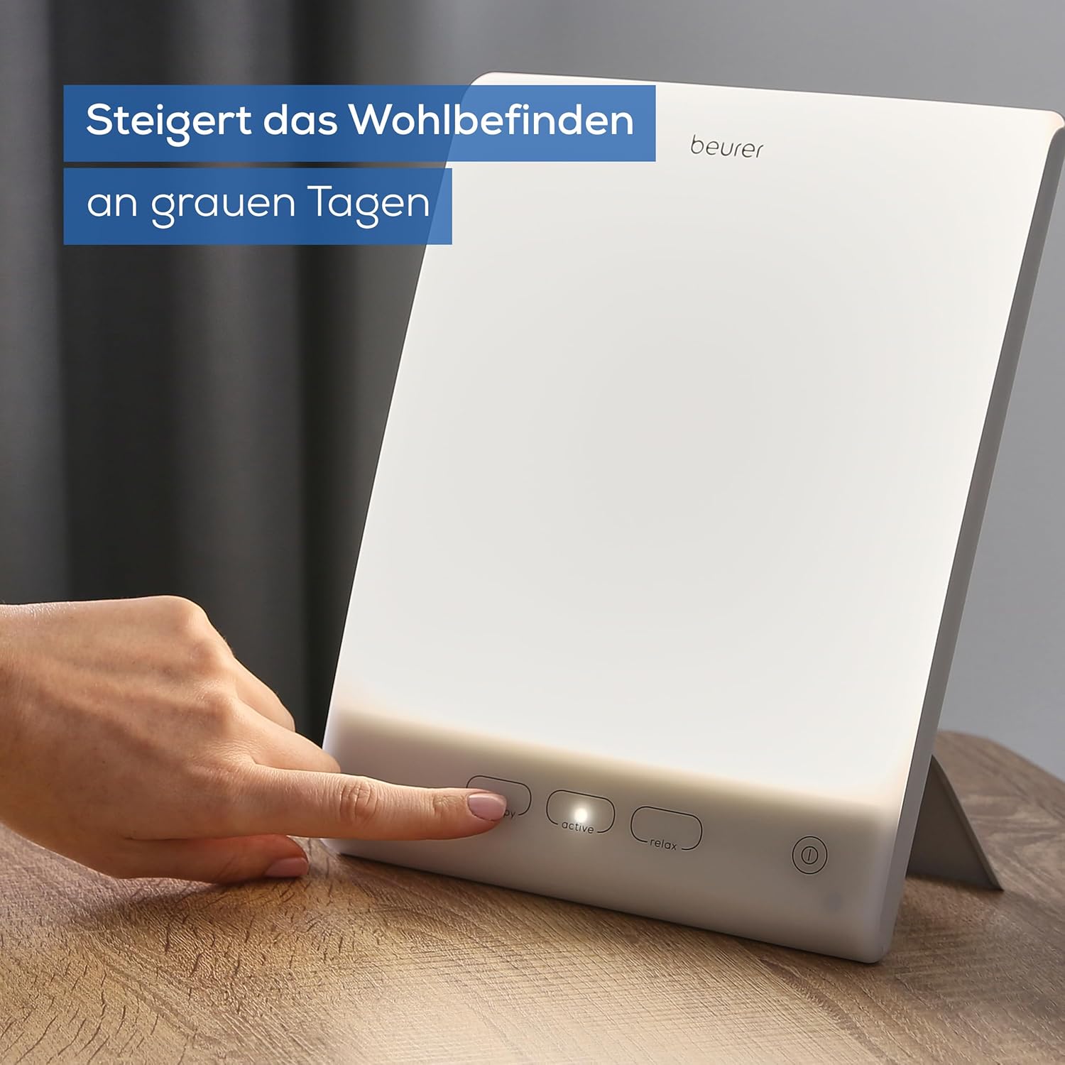 Beurer TL 45 Perfect Day Tageslichtlampe, Simulation von Tageslicht mit 3 Farbtemperaturen für einen geregelten Tag-/Nachtrhythmus, Human Centric Lighting, ideal für den Arbeitsplatz oder den Heimgebrauch – Bild 6