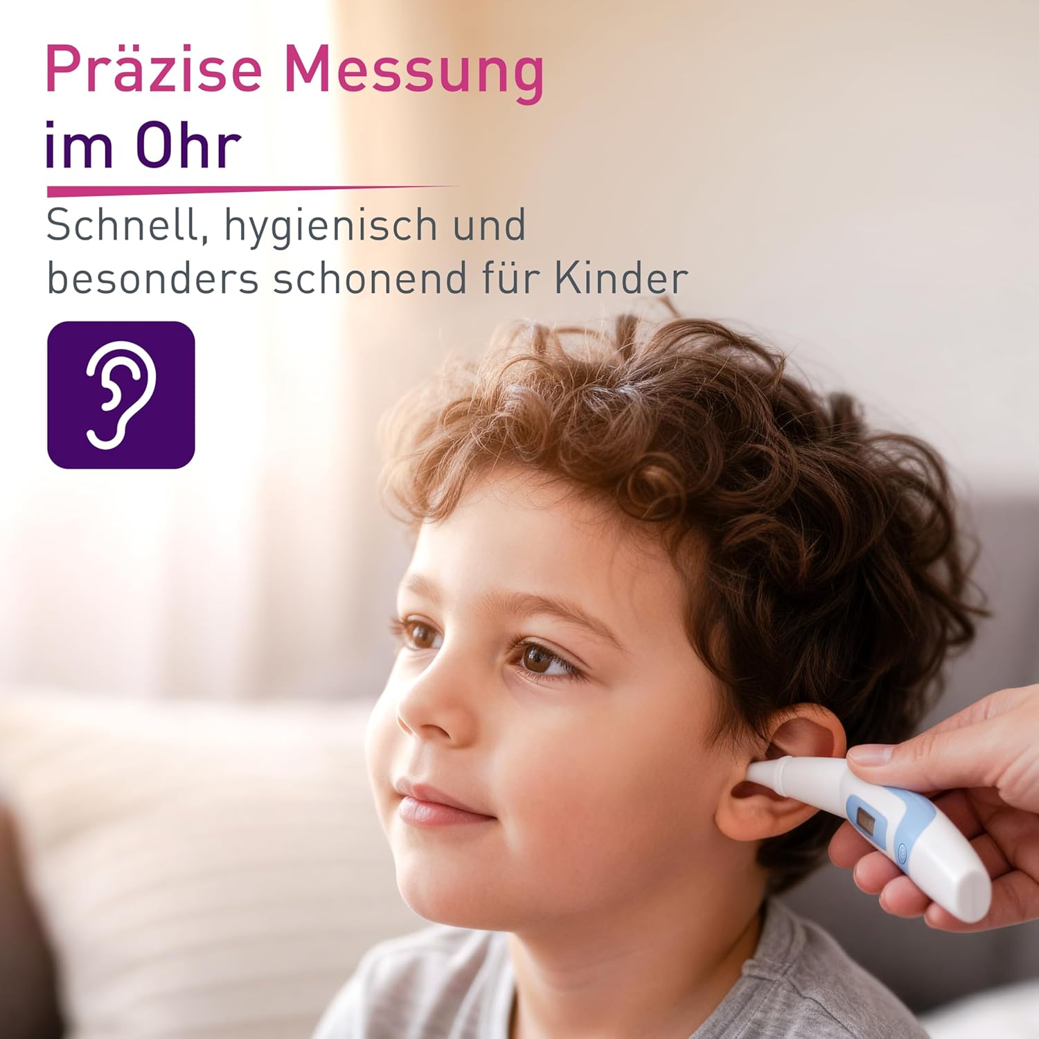 scala SC 8172 Infrarot-Ohrthermometer – Digitales Fieberthermometer für Kinder & Erwachsene – 3 Sekunden Messzeit, akustischer Fieberalarm & Speicher für 9 Messwerte – Bild 2