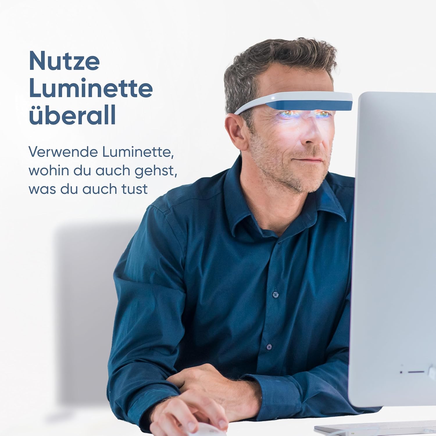 Luminette 3 Lichttherapiebrille – Tragbare Tageslichtlampe gegen Schlafprobleme, Winterdepression, Jetlag – Natürliche Sonnenlichttherapie – Über 300.000 zufriedene Benutzer – Bild 4