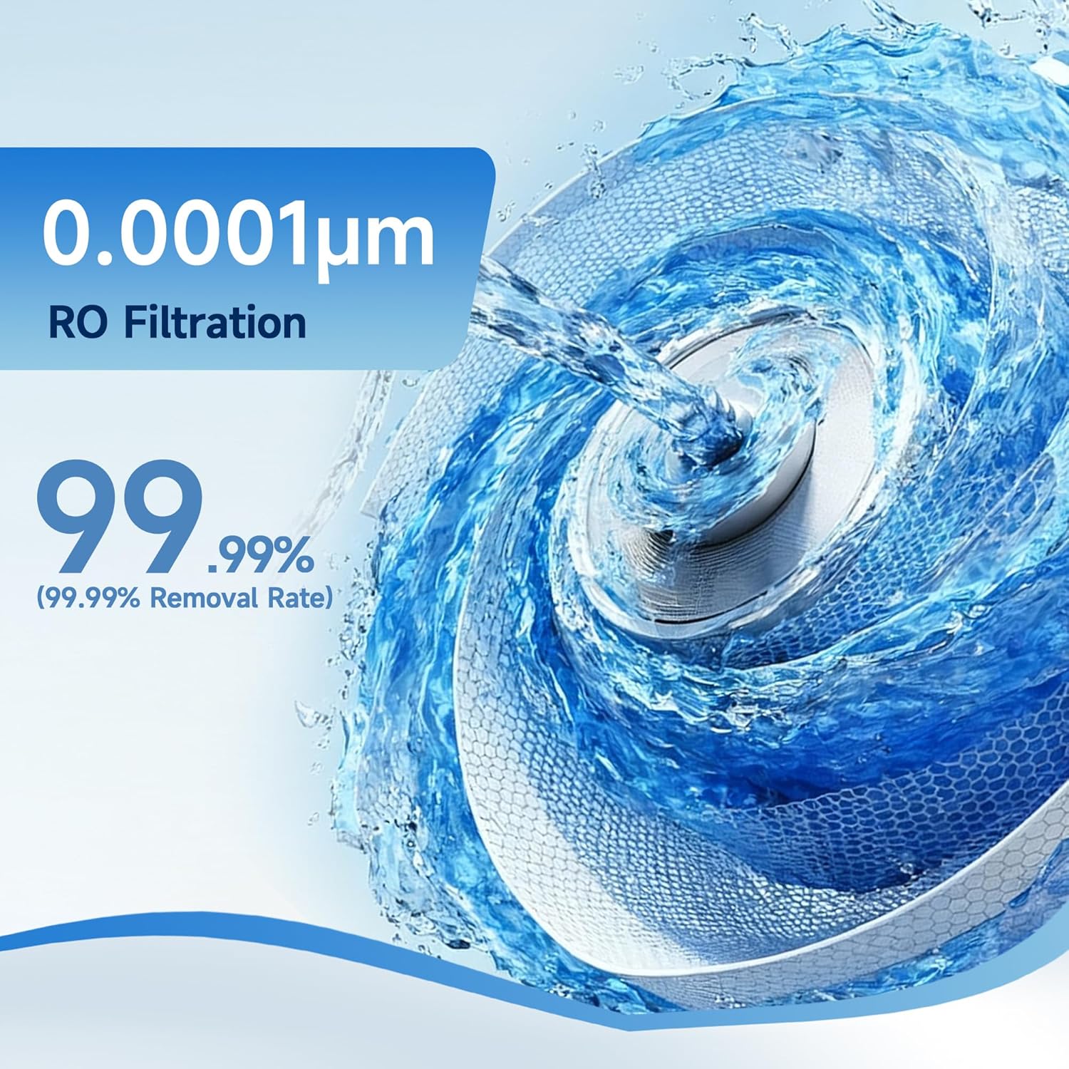 AQUALTRA USF-4RF-100 Untertisch Osmoseanlage Umkehrosmoseanlage Trinkwasser, Mehrstufiges Umkehrosmose Trinkwasser Filtersystem, 100GPD mit Alkalien & Mineralien Filter, 3:1 Abwasser mit Wasserhahn – Bild 3