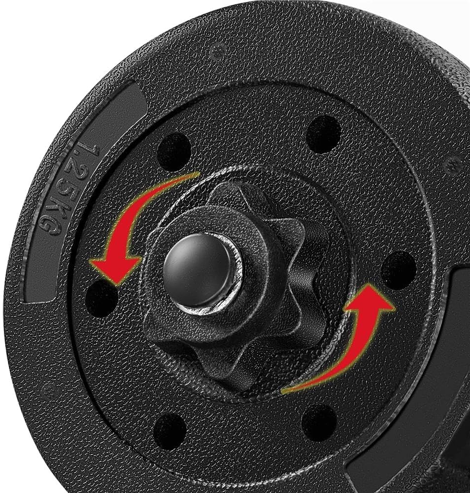 Yaheetech Kurzhantel-Set, 2 Stück, Hanteln mit Spinlock-Kragen für Krafttraining, 15/20/25/30 kg – Bild 6