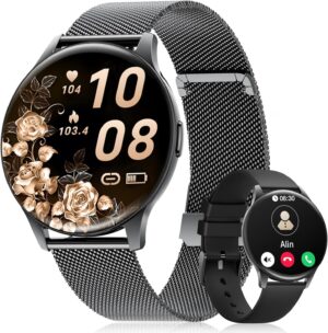 LIGE Damen Smartwatch (2 Armbänder...