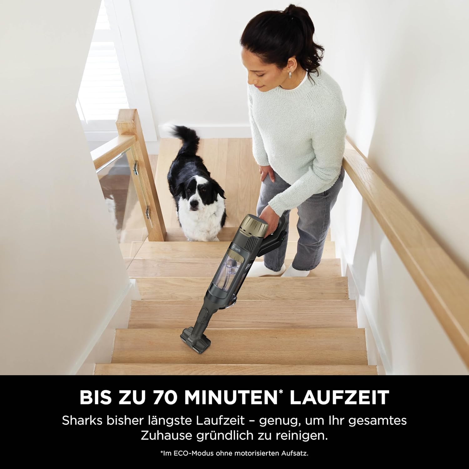 Shark PowerDetect Clean & Empty Akku-Staubsauger mit Saugstation, bis zu 70 Minuten Laufzeit, kabellos, selbstentleerend für Tierhaare, Allergiker, Teppiche und Hartböden, mit LED-Licht, Gold, IP3253EUT – Bild 11