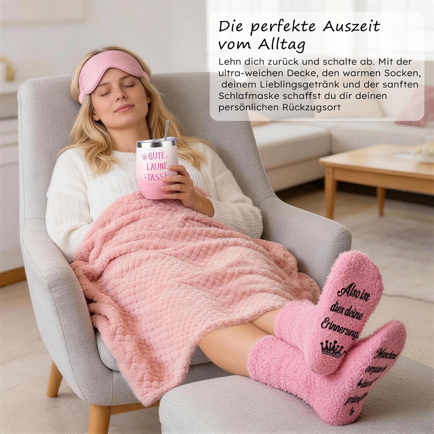 TUZELIYA Geschenke für Frauen, Freundin – Geburtstagsgeschenk – Wellness-Geschenkset – Gute Besserung & Mutgeschenke – Geschenkideen für Mutter, Schwester, Tochter, Kollegin, Tante, Ehefrau – Rosa – Bild 4