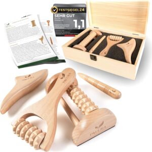 Massagerollen-Set aus Holz – Fasz...