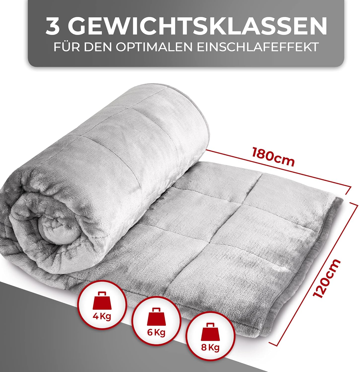 Heimwert Gewichtsdecke Therapiedecke Gewichtsdecke – Schwere Decke für Geborgenheit und tiefen Schlaf I Schwere Bettdecke Therapiedecken Therapiedecke Erwachsenendecke Schwer (4 kg) – Bild 2