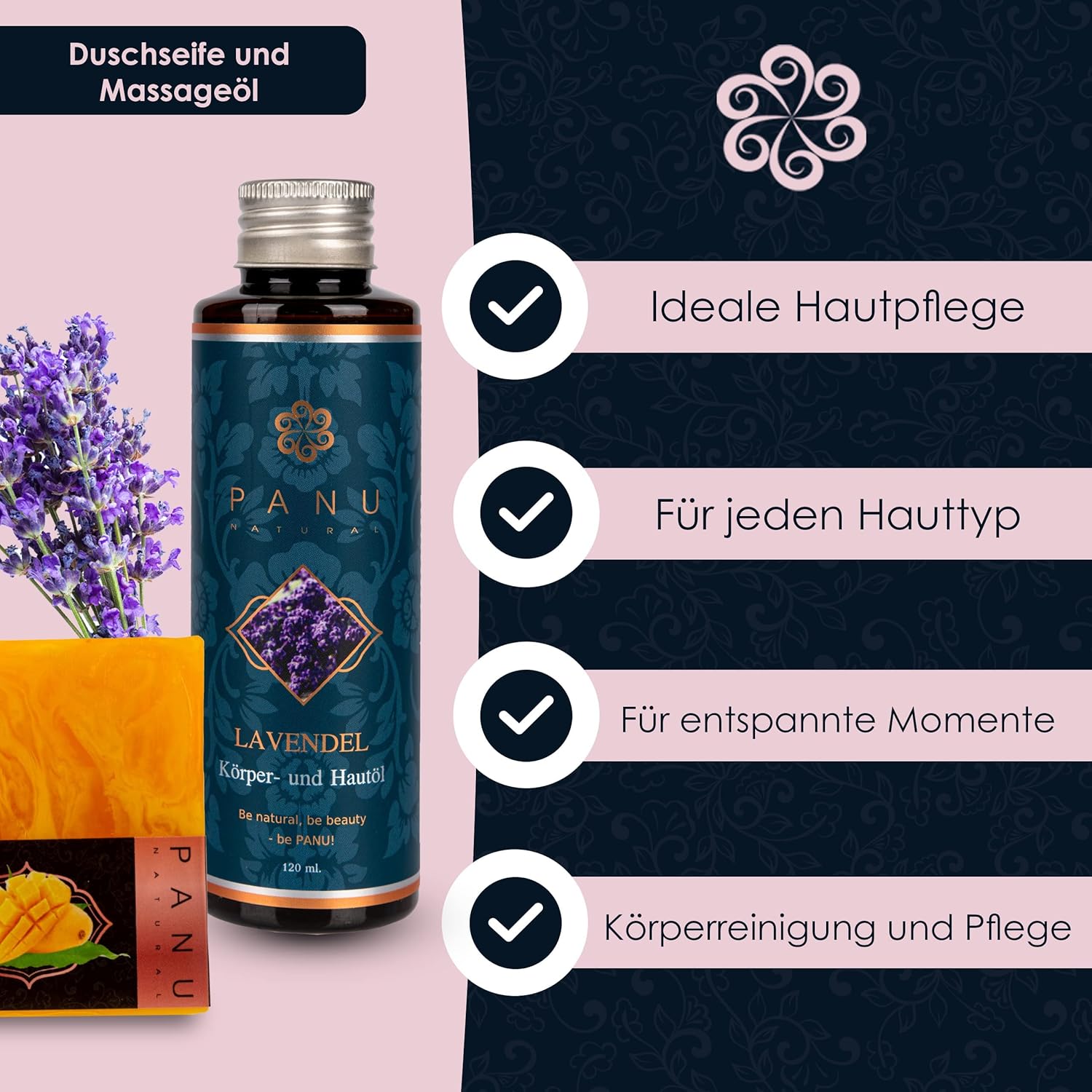 Panu Medium Geschenkset – Entspannungsgeschenke für Frauen – Premium-Geschenke für Frauen – Beauty-Box – Wellness-Set für Frauen – hochwertiges Geschenk zu Weihnachten, inkl. Glückwunschkarte – Bild 4