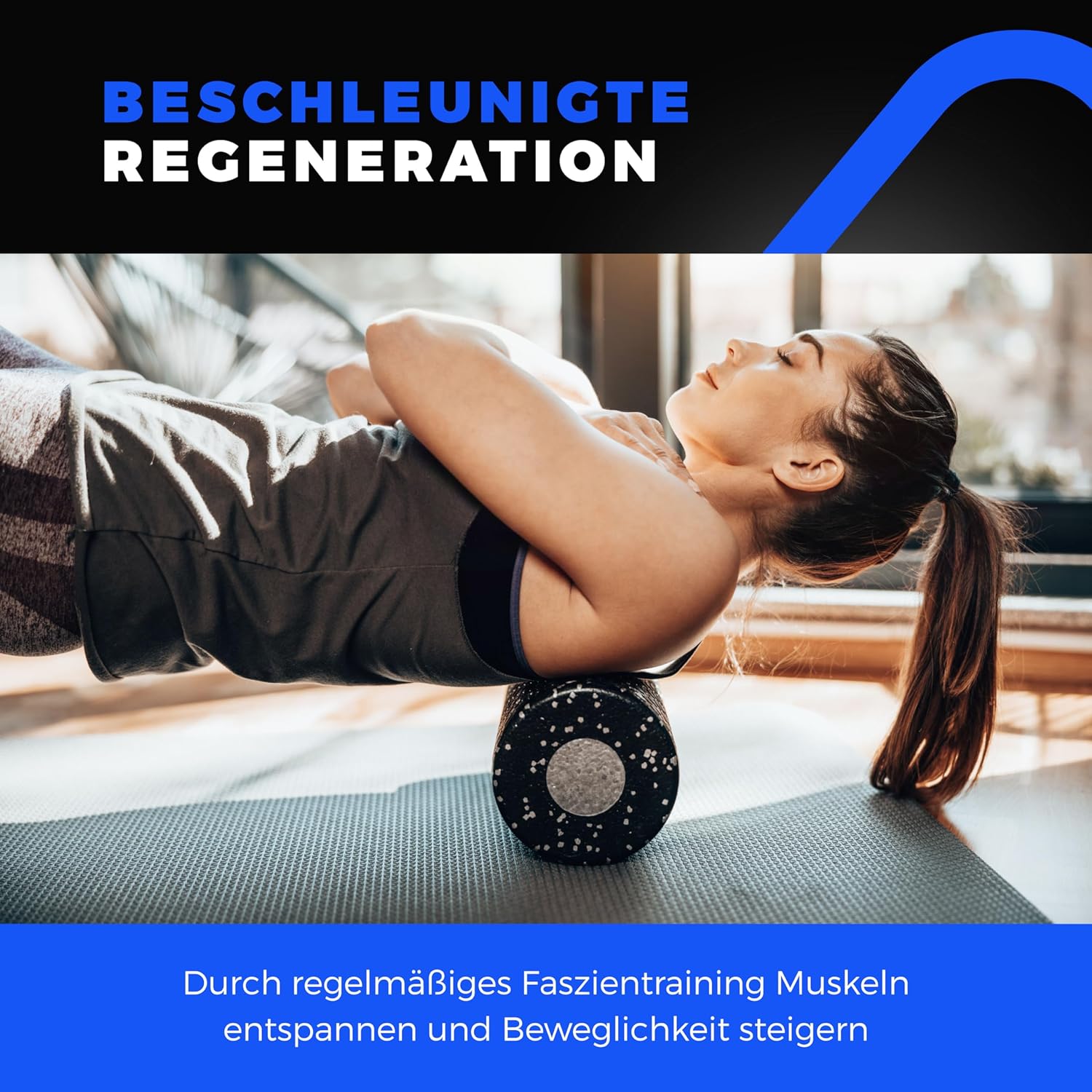 Faszienrolle, Schaumstoffrollen-Set 4 oder 6, oder 8-teilig, Massagerollen und Faszienbälle, Faszienrolle für effektives Faszientraining, inklusive Poster, Übungsbuch, E-Book und Turnbeutel, Rückenrolle. – Bild 3