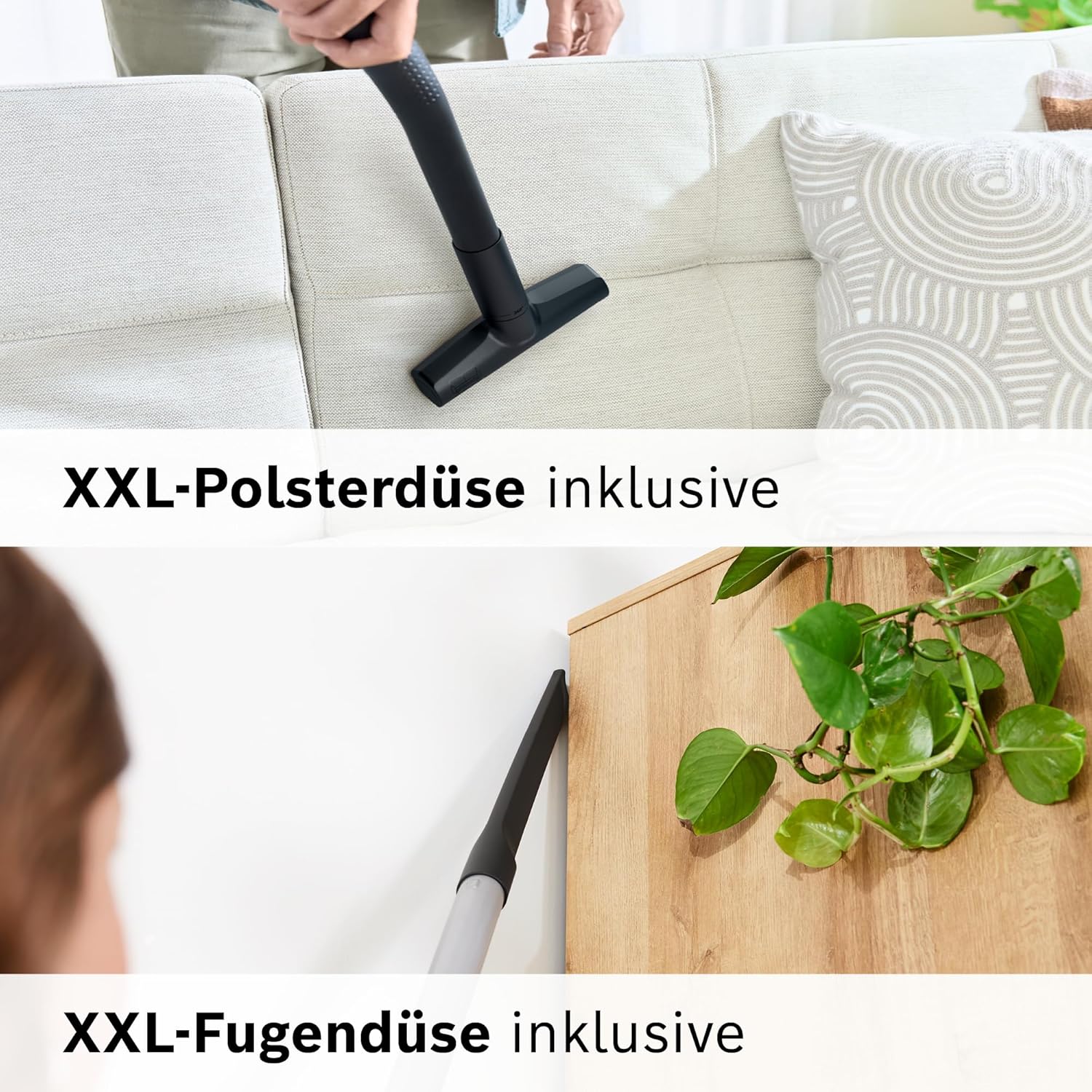 Bosch ProSilence Serie 8 BGB75XSIL Staubsauger mit Beutel, ideal für Allergiker, Hygienefilter, Hartbodendüse, langes Kabel, hergestellt in Deutschland, 650 W, weiß – Bild 9