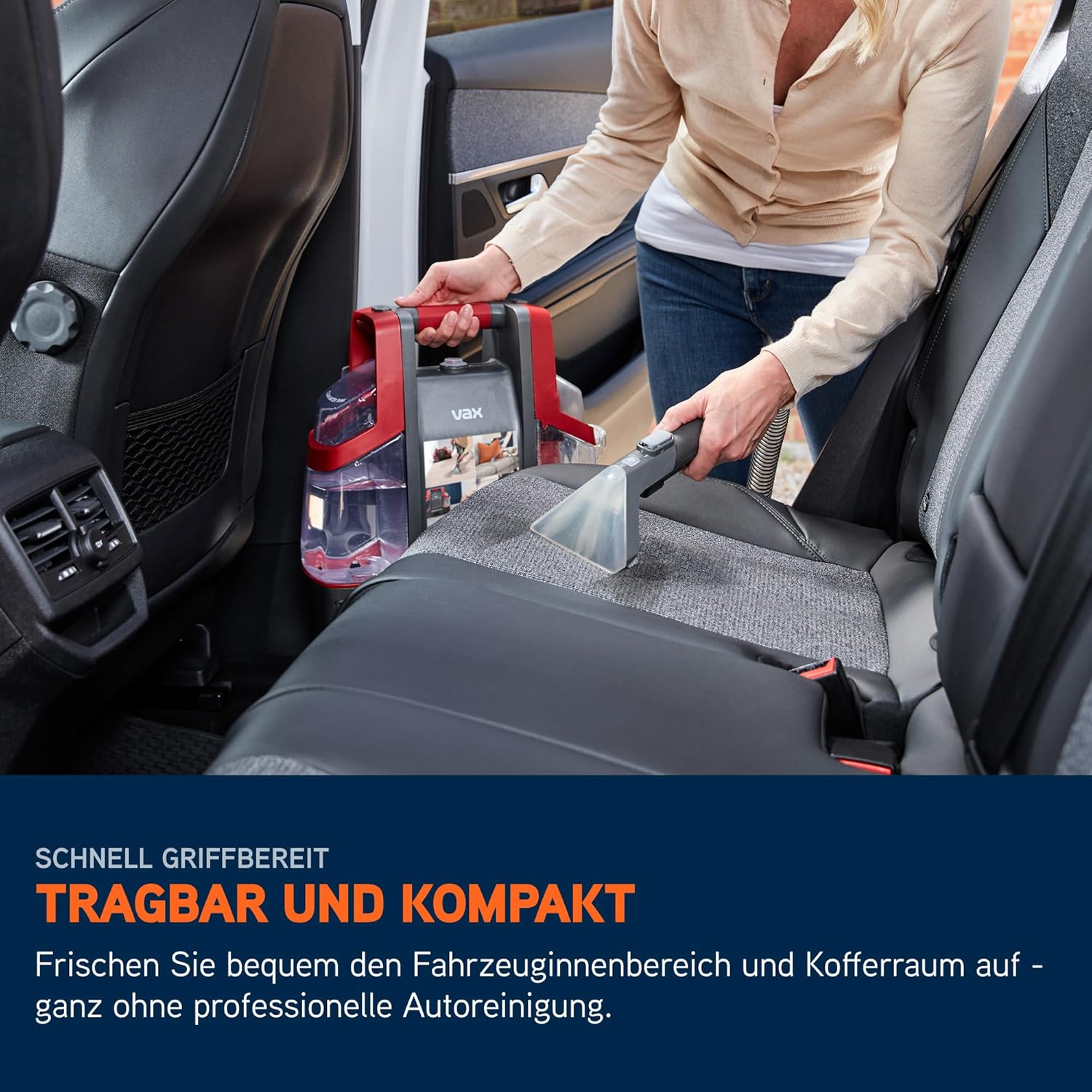 Vax SpotWash Fleckenreiniger – Teppich- und Polsterreinigungsgerät mit starker Saugkraft, schnell trocknend, ideal für die tägliche Tiefenreinigung von Treppen, Sofas, Autos und Hartböden – Bild 7