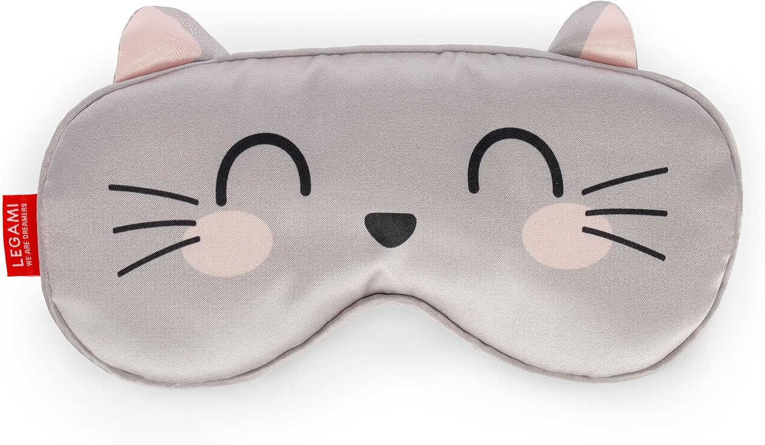Legami – Schlafmaske Nap Queen, superweiche Schlafmaske mit verstellbarem Gummiband – Kitty-Polyester – 20,5 x 10 x 1 cm