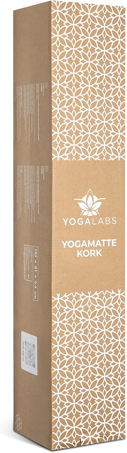Premium 2-in-1 Yogamatte aus Kork & Naturkautschuk mit Tragegurt 183 x 61 x 0,4 cm (groß) – Gymnastik- & Pilatesmatte rutschfest, 100 % nachhaltig, schadstofffrei – Bild 8