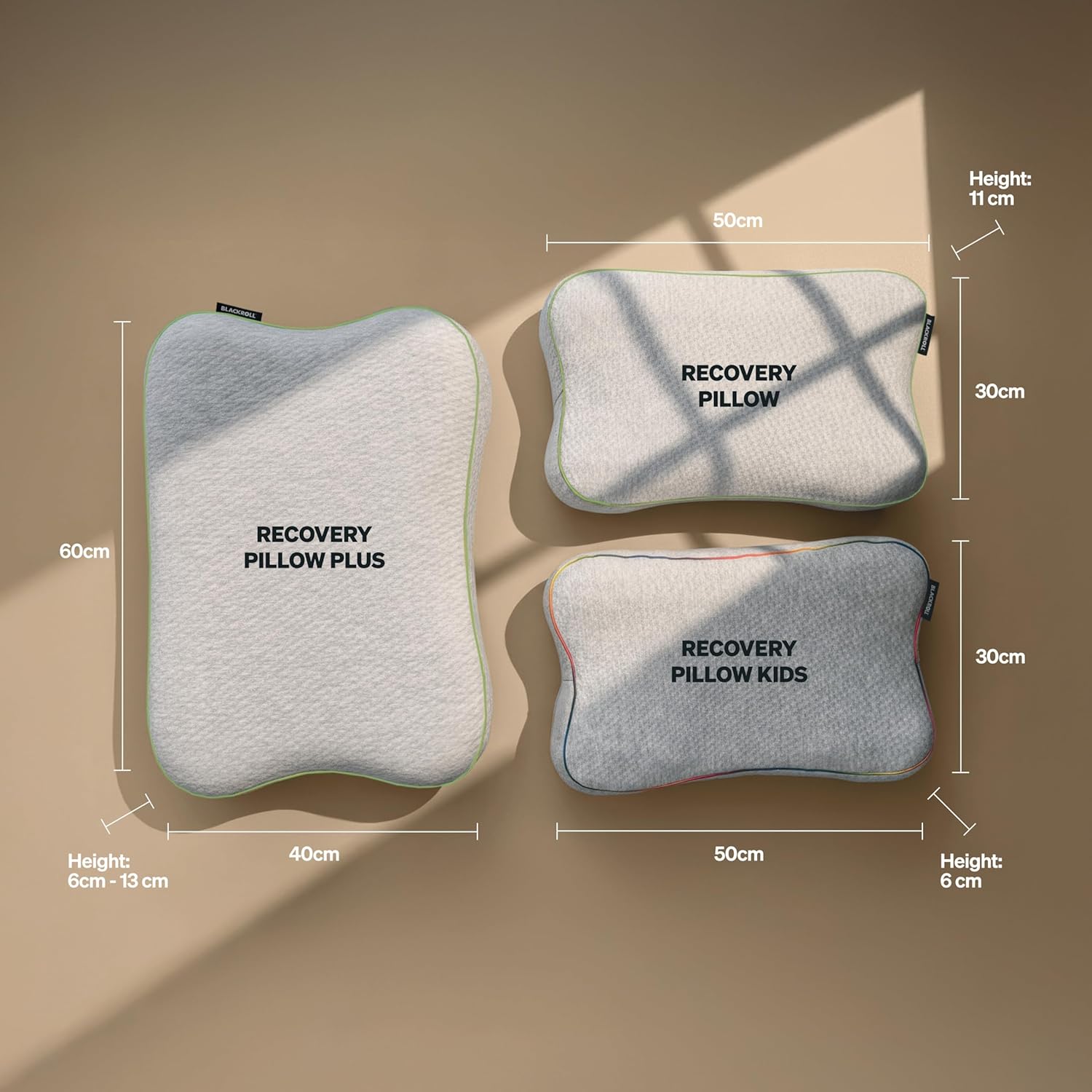 BLACKROLL Recovery Pillow Plus (60 x 40 cm) – Höhenverstellbares ergonomisches Nackenkissen (6-13 cm) aus Memory-Schaum, für Seiten-, Rücken- und Bauchschläfer, hergestellt in Deutschland – Bild 6