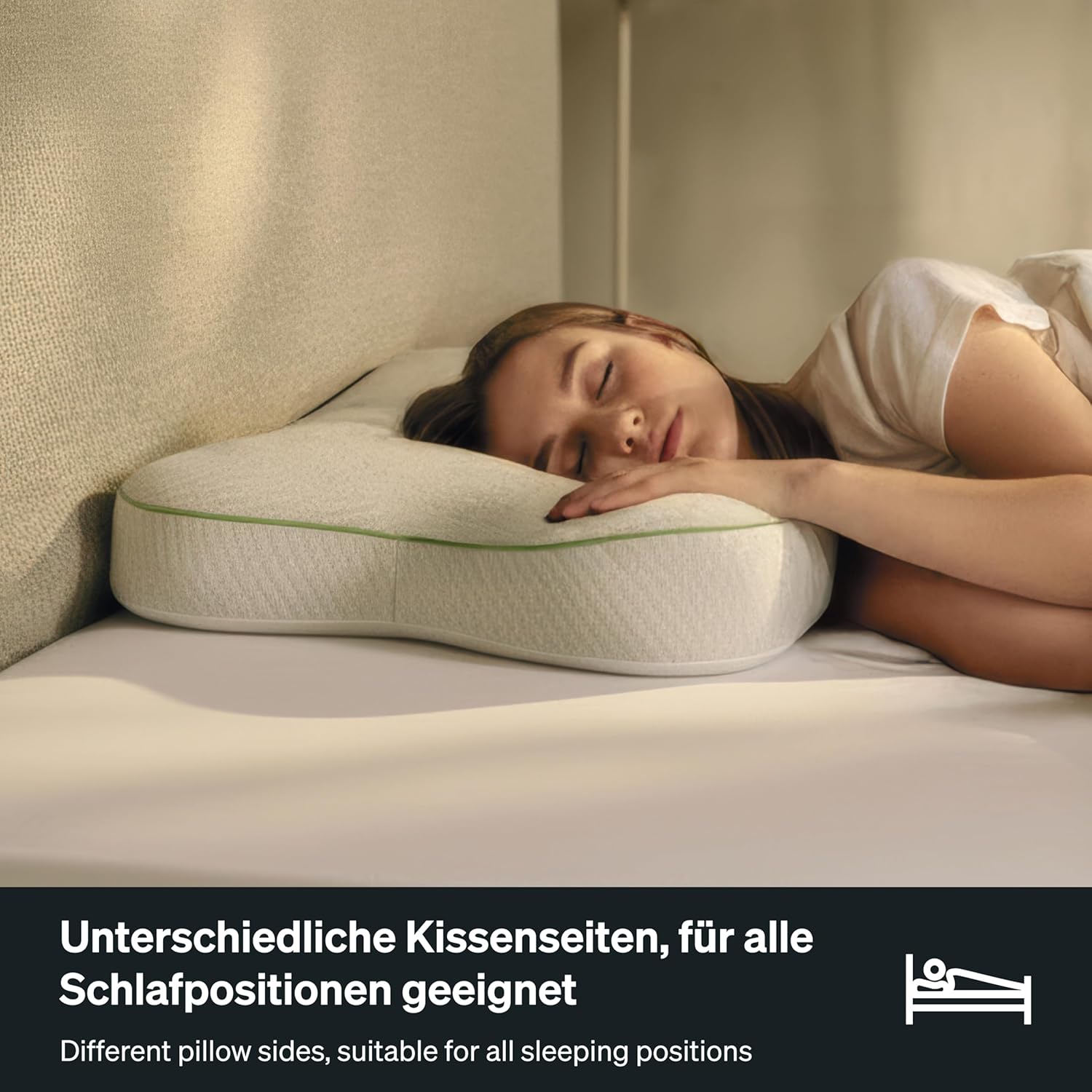 BLACKROLL Recovery Pillow Plus (60 x 40 cm) – Höhenverstellbares ergonomisches Nackenkissen (6-13 cm) aus Memory-Schaum, für Seiten-, Rücken- und Bauchschläfer, hergestellt in Deutschland – Bild 2