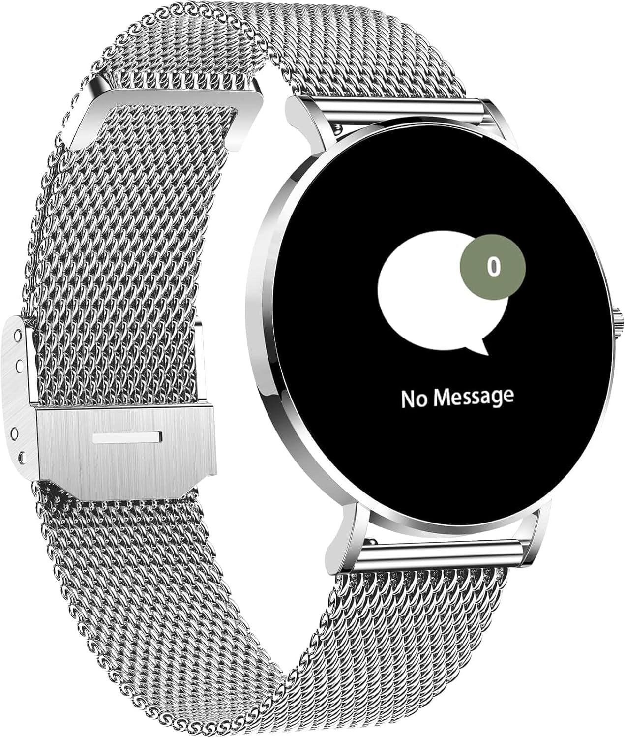 XCOAST SIONA 2 Damen Smartwatch Silber – Feinmaschiges Armband, AMOLED-Display, Fitnessuhr mit Herzfrequenz, Blutdruck & SPO₂, 21+ Sportmodi, IP68 wasserdicht, 7 Tage Akku, Android & iOS – Bild 5