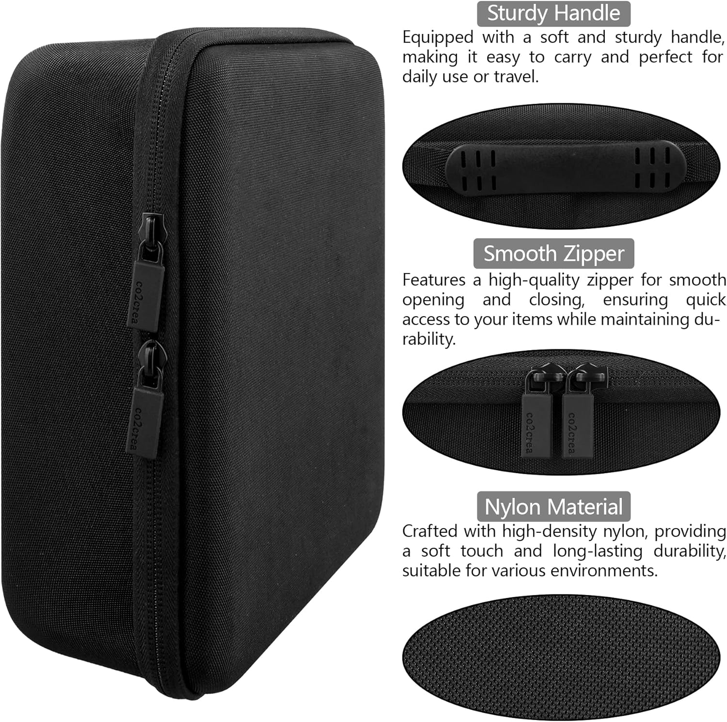 co2CREA Harte Reisetasche für Omron X7 Smart / M7 Intelli IT HEM-7361T-EBK/OMRON 10 Series BP7450 BP7455 BP5350 BP5450 / M6 HEM-7360-E Nur Tasche für Oberarm-Blutdruckmessgerät – Bild 2