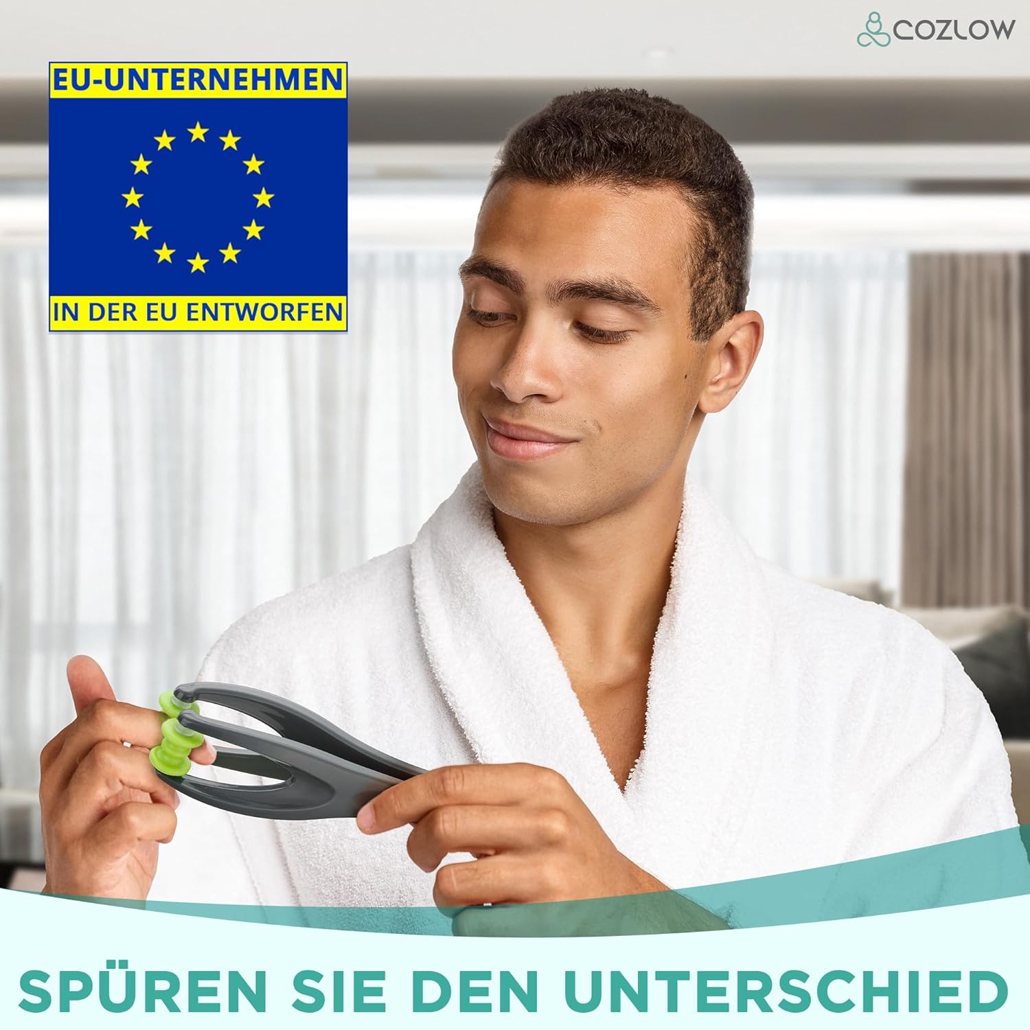 Cozlow Hand- und Fingermassagegerät, doppelseitiger Massageroller für Arthritis und Karpaltunneltherapie, Druckpunktmassagegerät zur Linderung von Fingerschmerzen – Bild 7