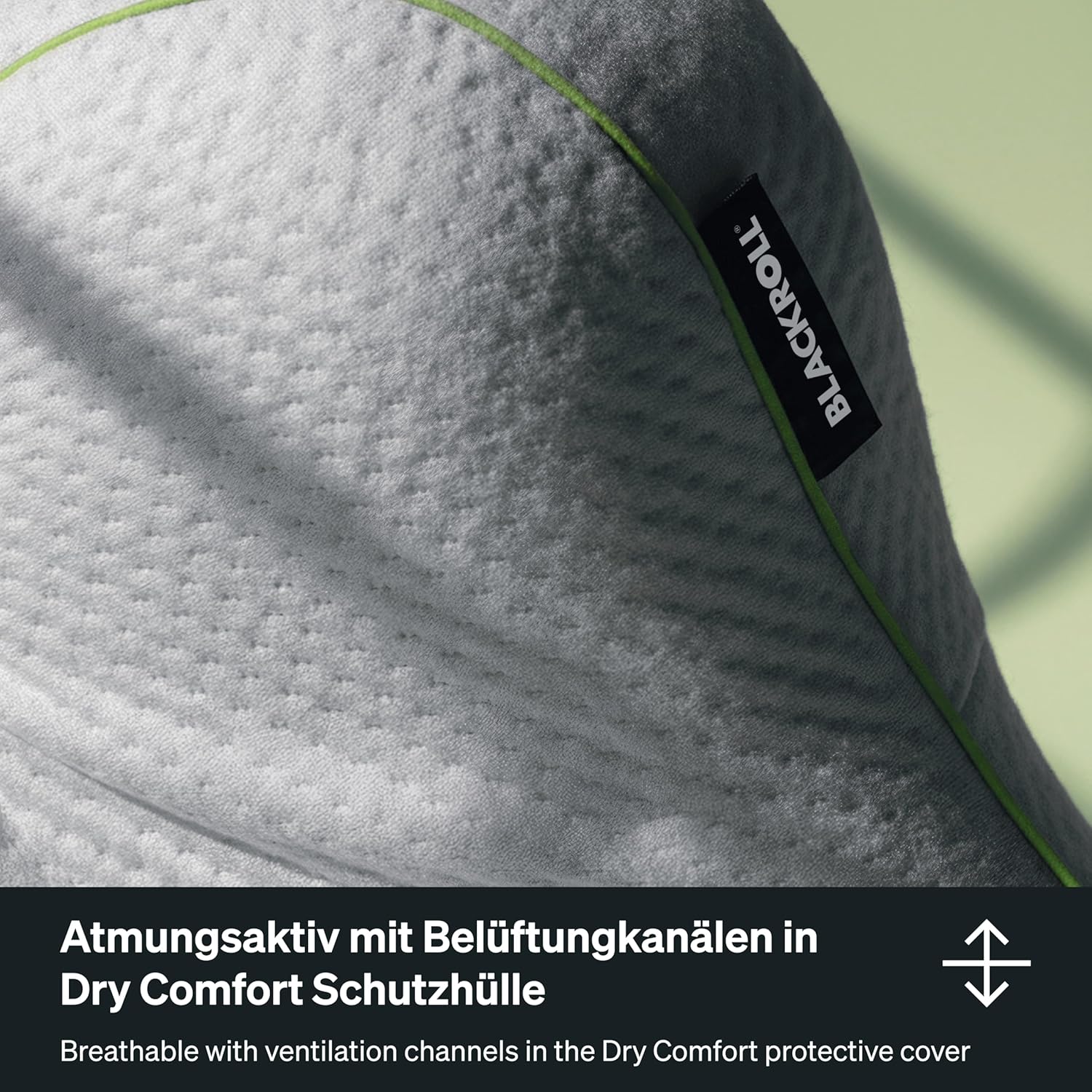 BLACKROLL Recovery Pillow Plus (60 x 40 cm) – Höhenverstellbares ergonomisches Nackenkissen (6-13 cm) aus Memory-Schaum, für Seiten-, Rücken- und Bauchschläfer, hergestellt in Deutschland – Bild 5
