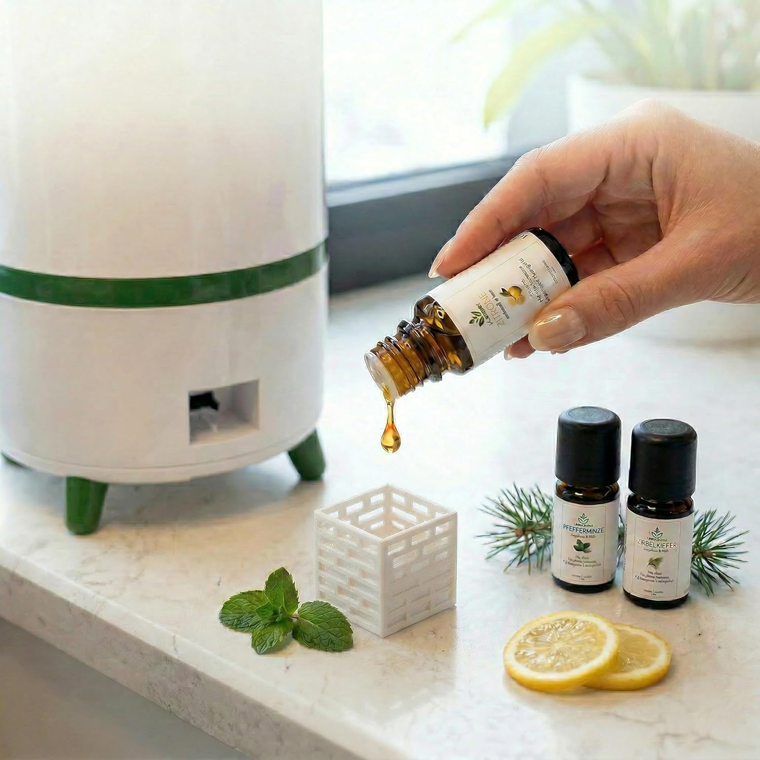 WOHLGRÜN TAU360 Luftbefeuchter 5L – Ultraschall-Luftbefeuchter für Pflanzen & Schlafzimmer, leiser Raumbefeuchter, Hygrometer-Sensor, Wachstumszelt, bis zu 30 m² – Bild 9