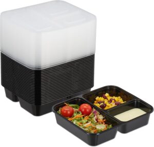 Relaxdays Meal-Prep-Boxen, 24er-Set...