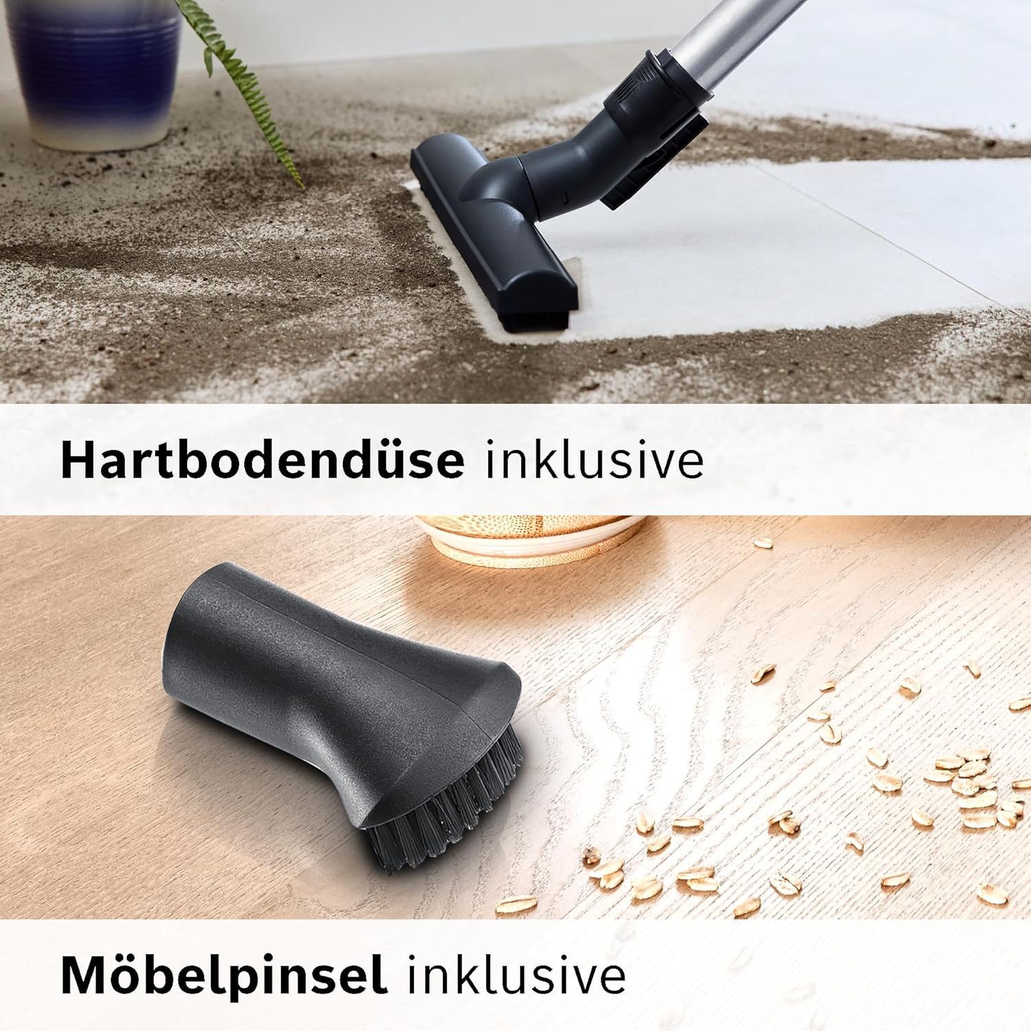 Bosch Bagless Series 6 BGC41XALL Staubsauger, Bodenstaubsauger, Testsieger, ideal für Allergiker, Hygienefilter, Hartbodendüse, XXL-Polsterdüse, hohe Saugleistung, leise, 700 W, weiß – Bild 9