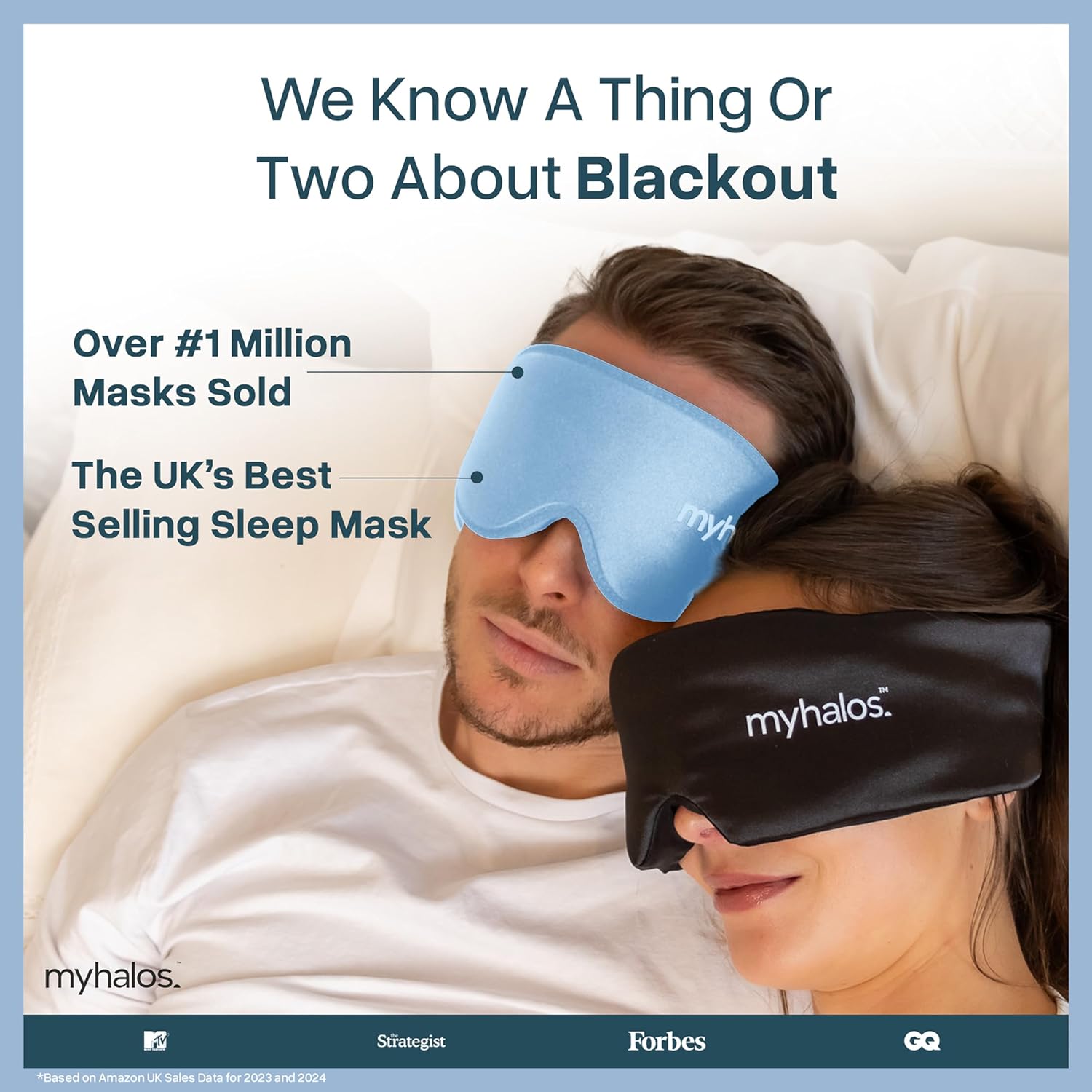 MyHalos® Schlafmaske – Augenmasken zum Schlafen – 100 % verdunkelnde Schlafmaske für Damen, Herren und Seitenschläfer – 3D-Schlafmaske gegen Druck – preisgekröntes Design, wimpernfreundlich – Bild 5