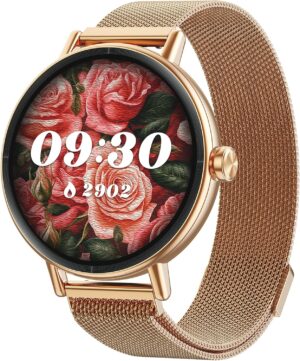 Gydom Runde Smartwatch für Damen, ...