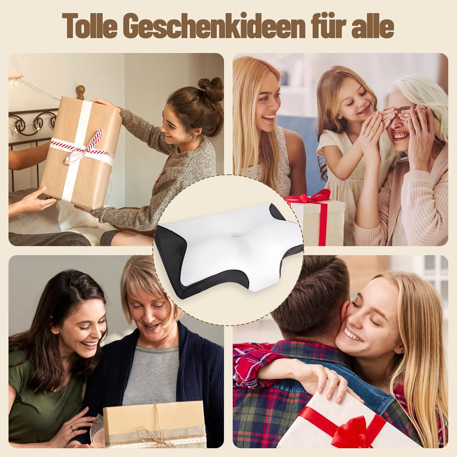 Curosleep Kissen, ergonomisches orthopädisches Kissen mit konturierter Unterstützung für Seiten, Rücken und Bauch, ergonomisches Kissen mit Schaumbildung im Nacken und Nackenschmerzen (schwarz) – Bild 7