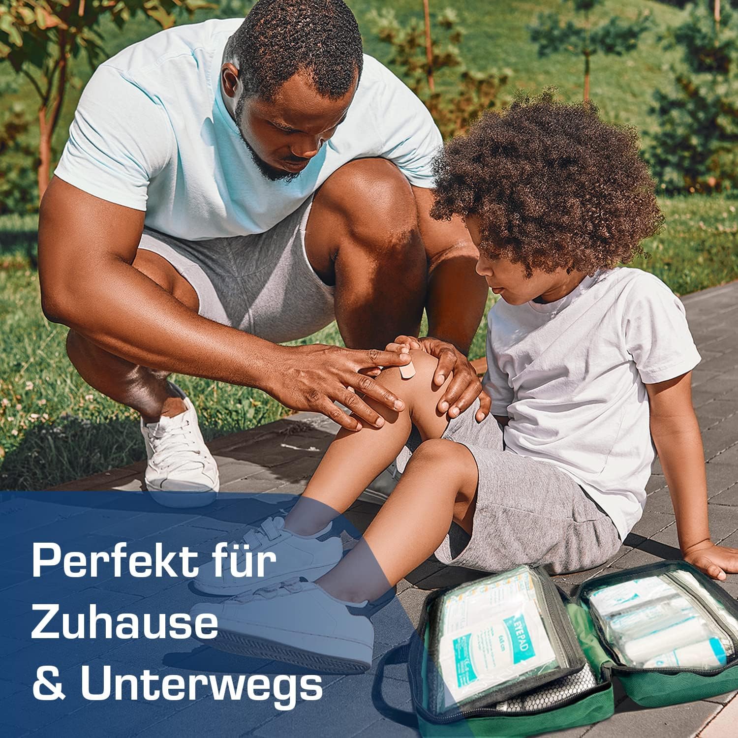 90-teilige Premium-Erste-Hilfe-Set-Tasche – inklusive Augenspülung, 2 x Kühlakkus (Eis) und Notfalldecke für Zuhause, Büro, Auto, Wohnwagen, Arbeitsplatz, Reisen – Bild 5