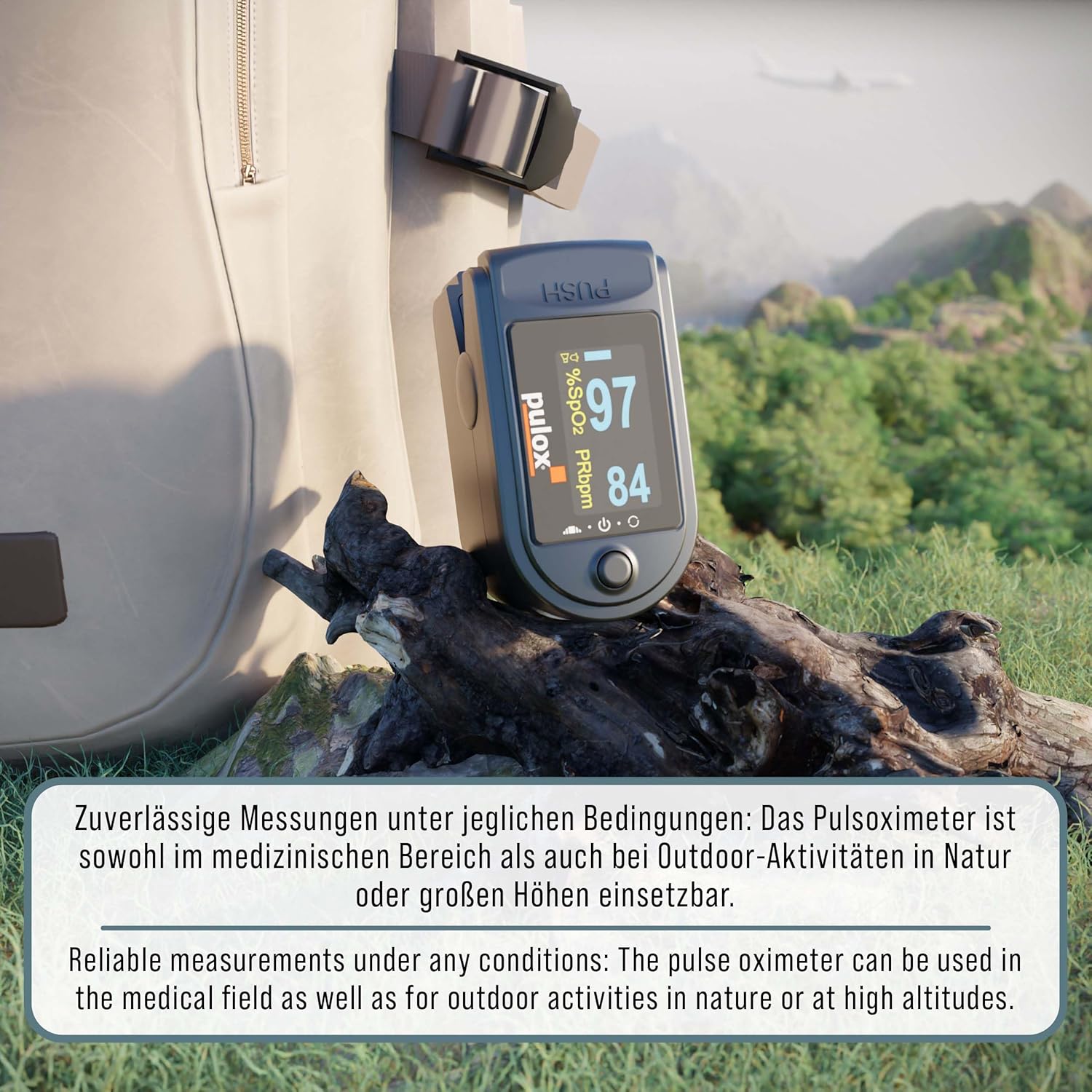 Pulsoximeter PULOX PO-200A mit zuschaltbarer Alarmfunktion und Pulston inkl. Zubehör *Farbauswahl möglich, schwarz – Bild 7