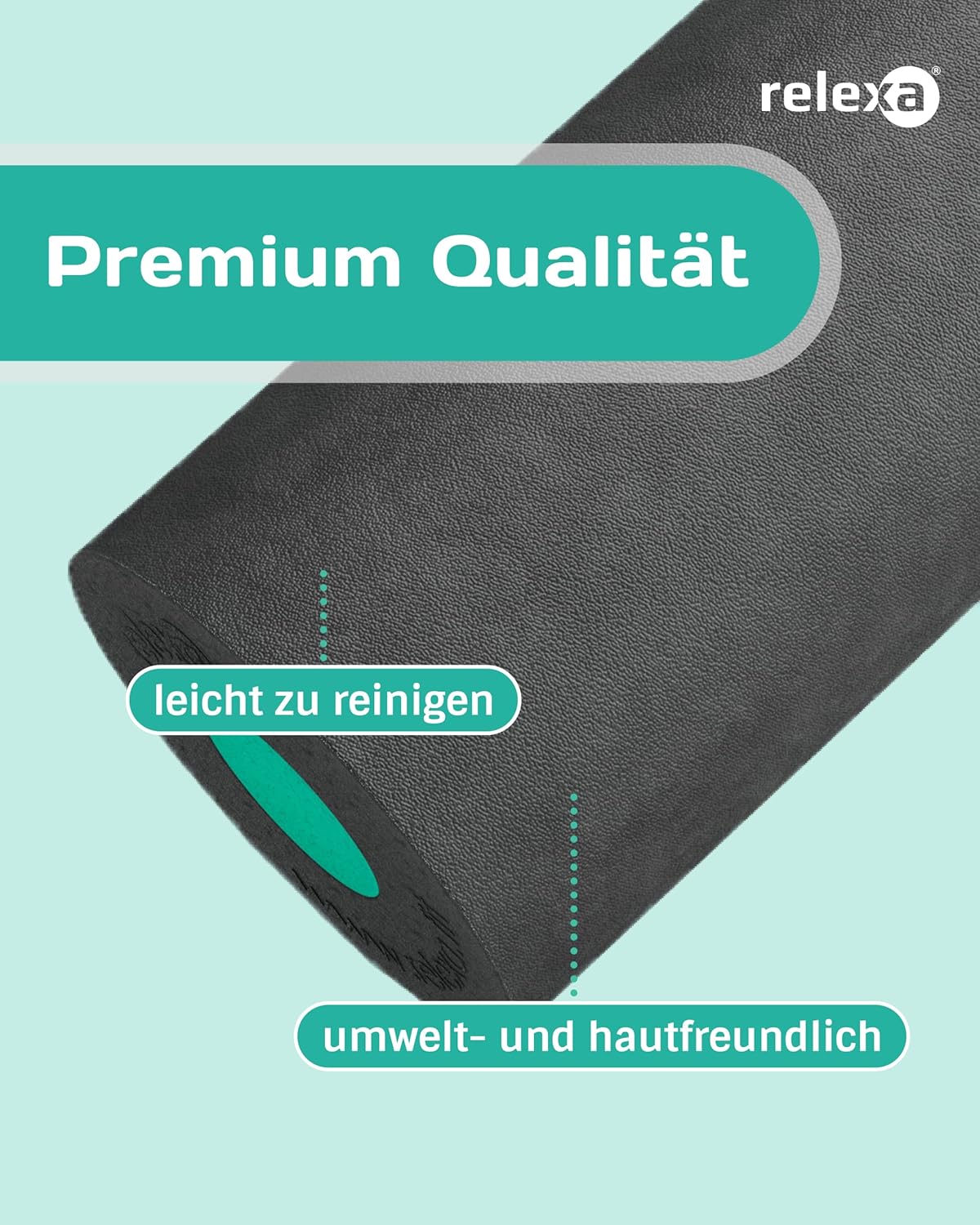Relexa® 2-in-1 Faszienrolle für Faszientraining, Selbstmassage und Yoga – Bild 5