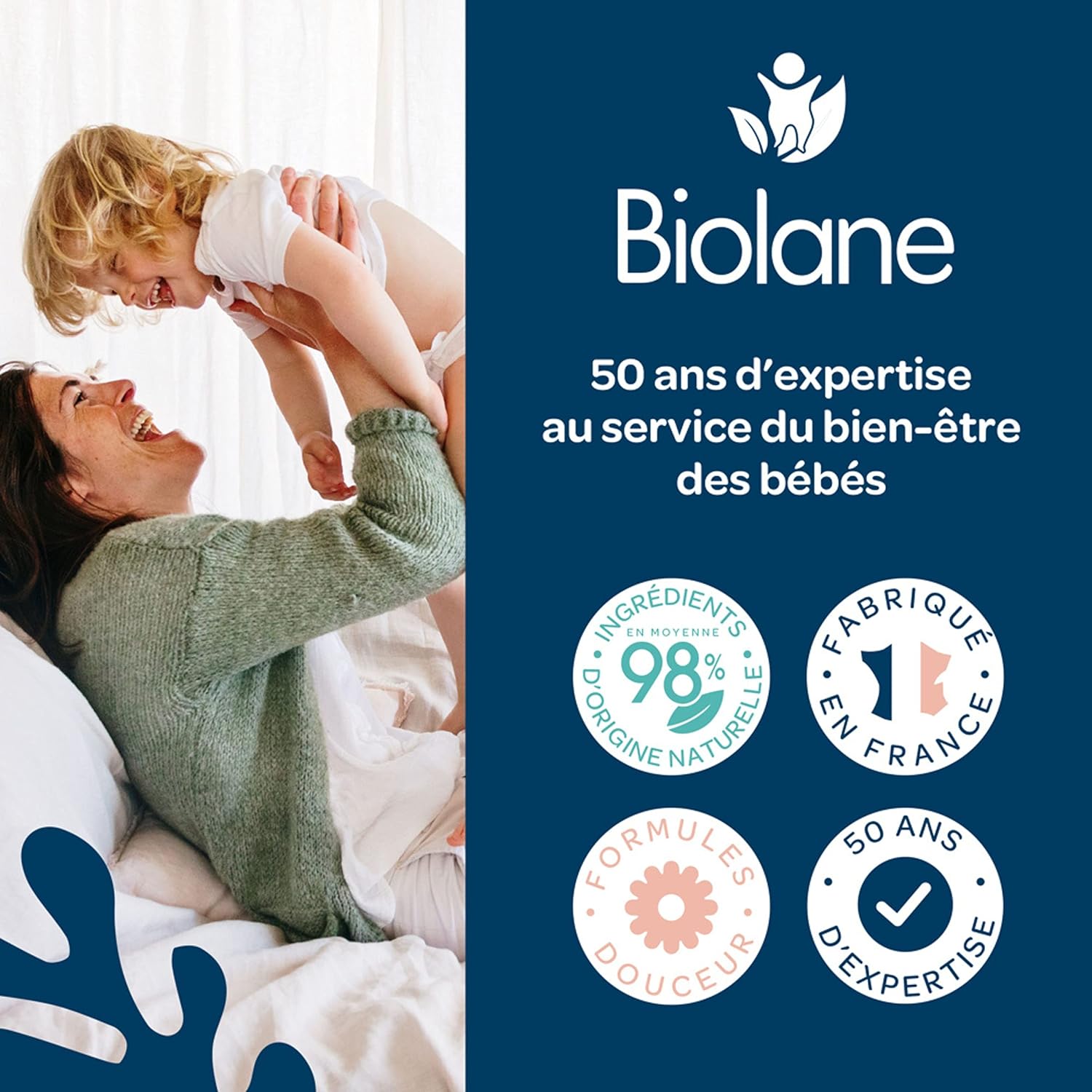 Biolane – Baby-Feuchttücher mit Limettenöl-Öl – 768 Tücher zum Pucken – ab der Geburt – 12 Packungen mit 64 Tüchern – Bild 7