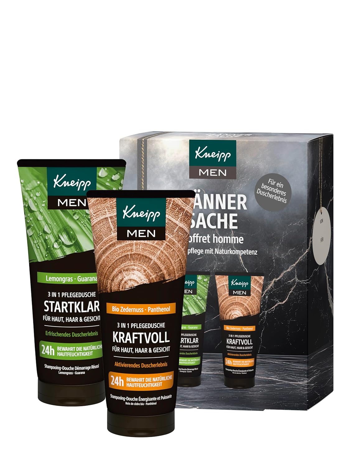 Kneipp Geschenkset Männersache, Zwei 3-in-1-Pflegeduschen von Kneipp in Originalgröße, Wellness-Geschenk für Männer, 2 x 200 ml – Bild 2