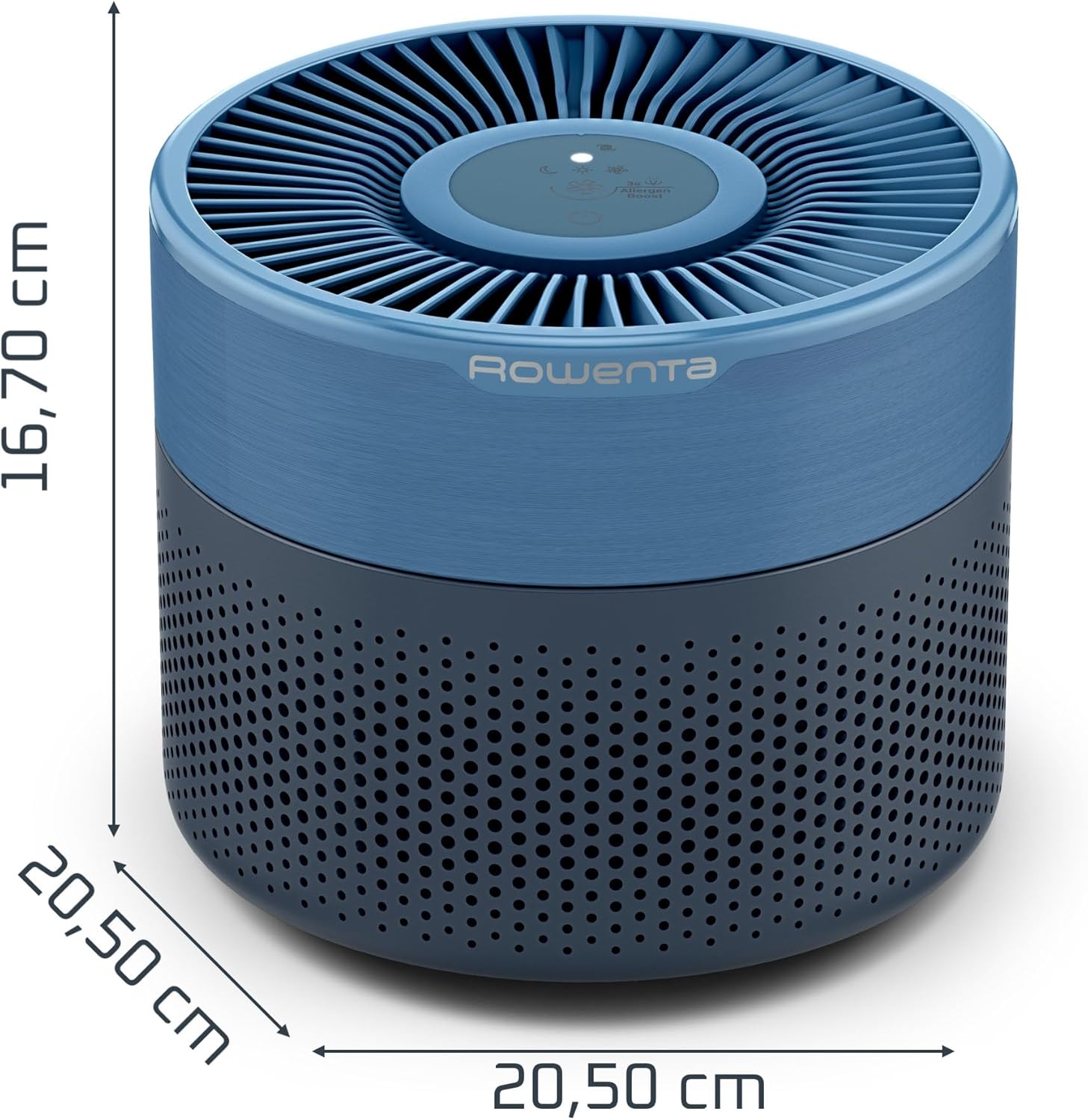 Rowenta PU1522F0 Pure Air Mini-Luftreiniger für Zuhause, ultrakompakte Größe, bis zu 22 m², extrem leiser Nachtmodus, 3-in-1-Filterung, HEPA Allergy+, Blau – Bild 8
