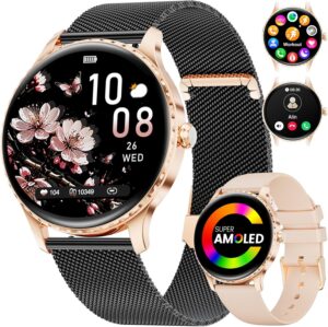 Damen Smartwatch – 2 Armbänder /...