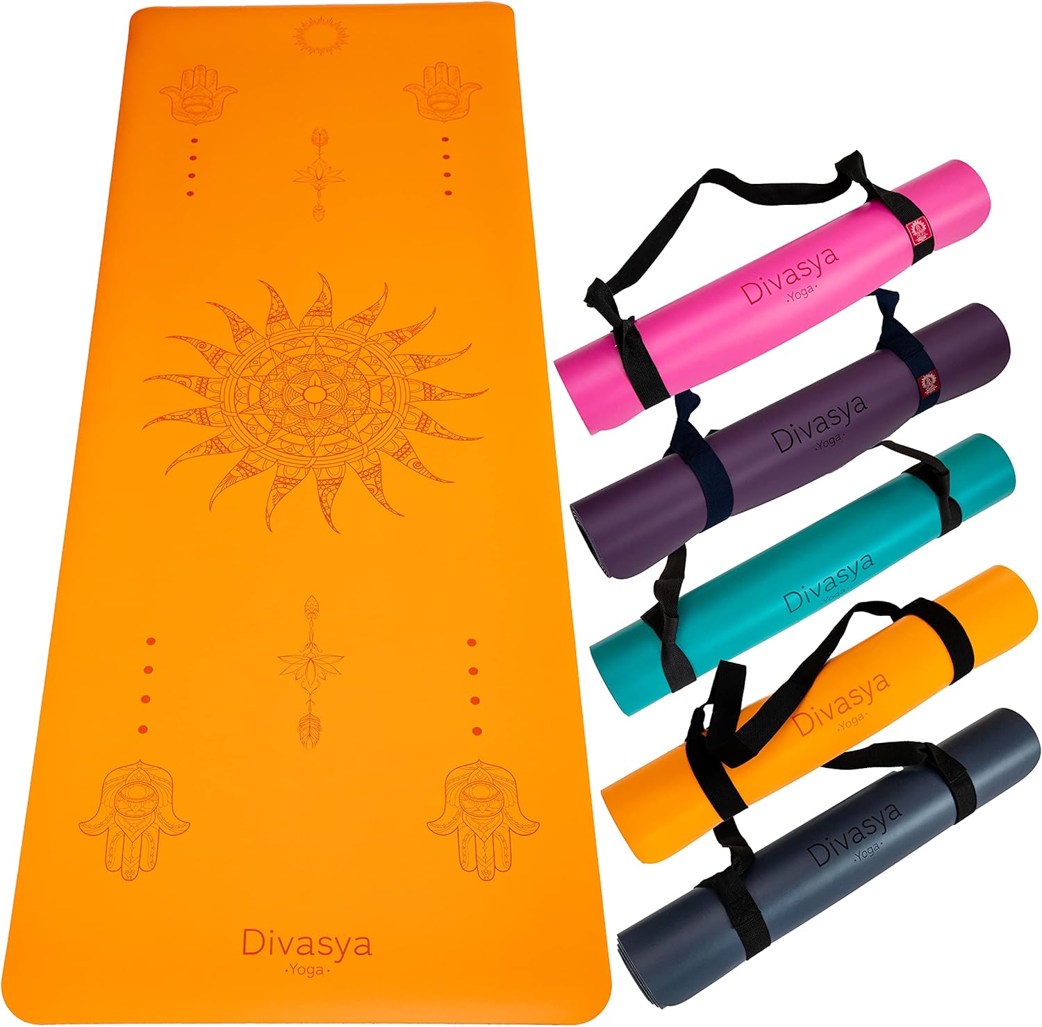 Rutschfeste Premium-Yogamatte: Rutschfester Naturkautschuk und japanische Profi-Griffoberfläche | 185 x 68 x 0,45 cm | Tragegurt | 4,5 mm dicke Yogamatte, rutschfest