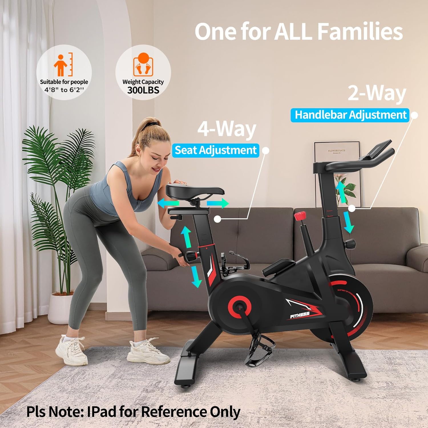 Bluearth Heimtrainer Fahrrad mit magnetischem Widerstand, Hometrainer Fahrrad mit Smart App, Leise & Bequem Indoor Spinning Bike mit Immersivem Erlebnis und Live-Kursen, Max. 150 kg – Bild 7