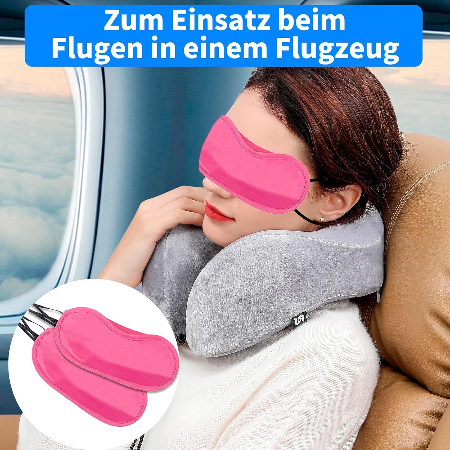 12 Stück mehrfarbige Schlafmasken, Augenmaske mit Nasenpads und elastischen Bändern, lichtblockierende Augenbinde für Seitenschläfer, Damen, Herren, Reisen, Party, Schlafen (12 Farben) – Bild 6