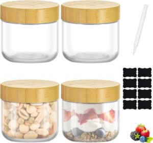 4 Stück Overnight-Oats-Gläser mit...