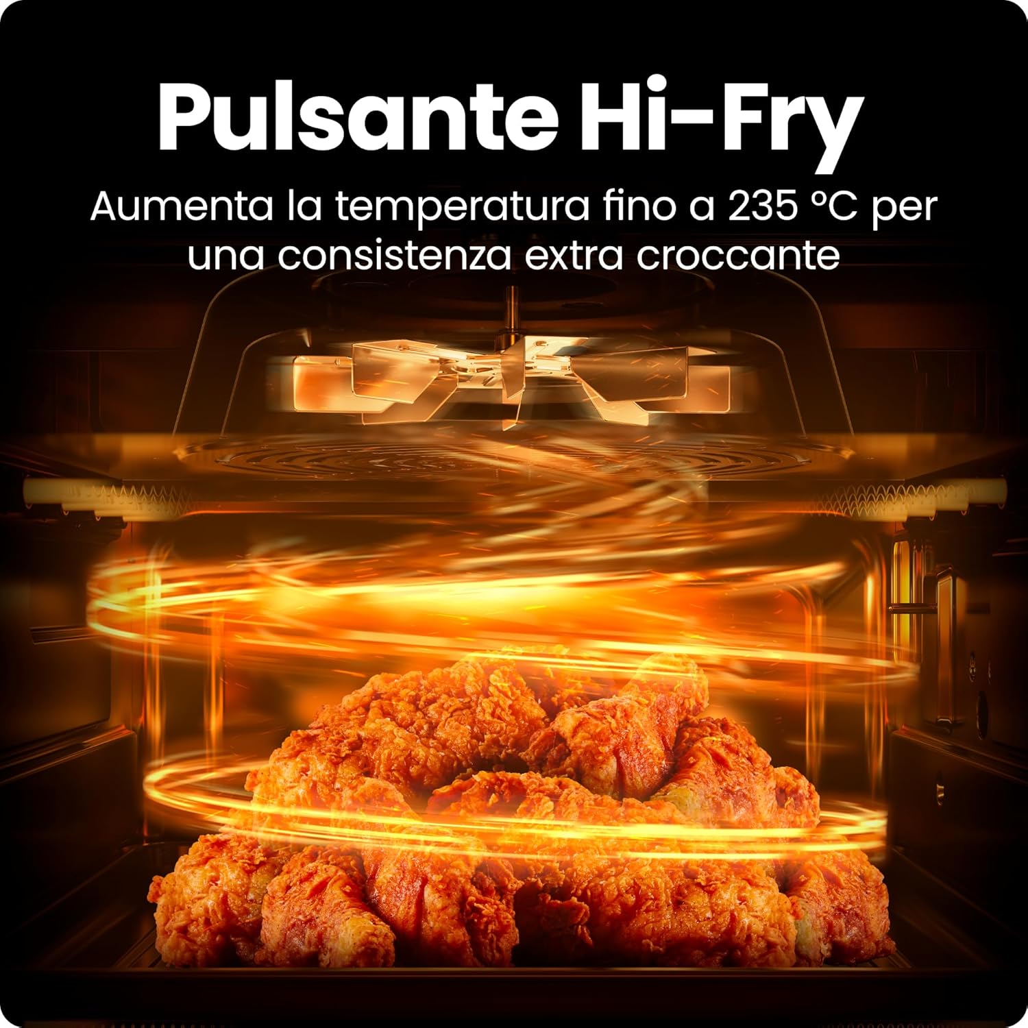 Chefman 3,8 l Heißluftfritteuse, schnell und einfach, kompakte Heißluftfritteuse mit Hi-Fry-Technologie, Touch-Bedienung mit 4 Voreinstellungen, antihaftbeschichtet und spülmaschinenfest – Schwarz – Bild 5