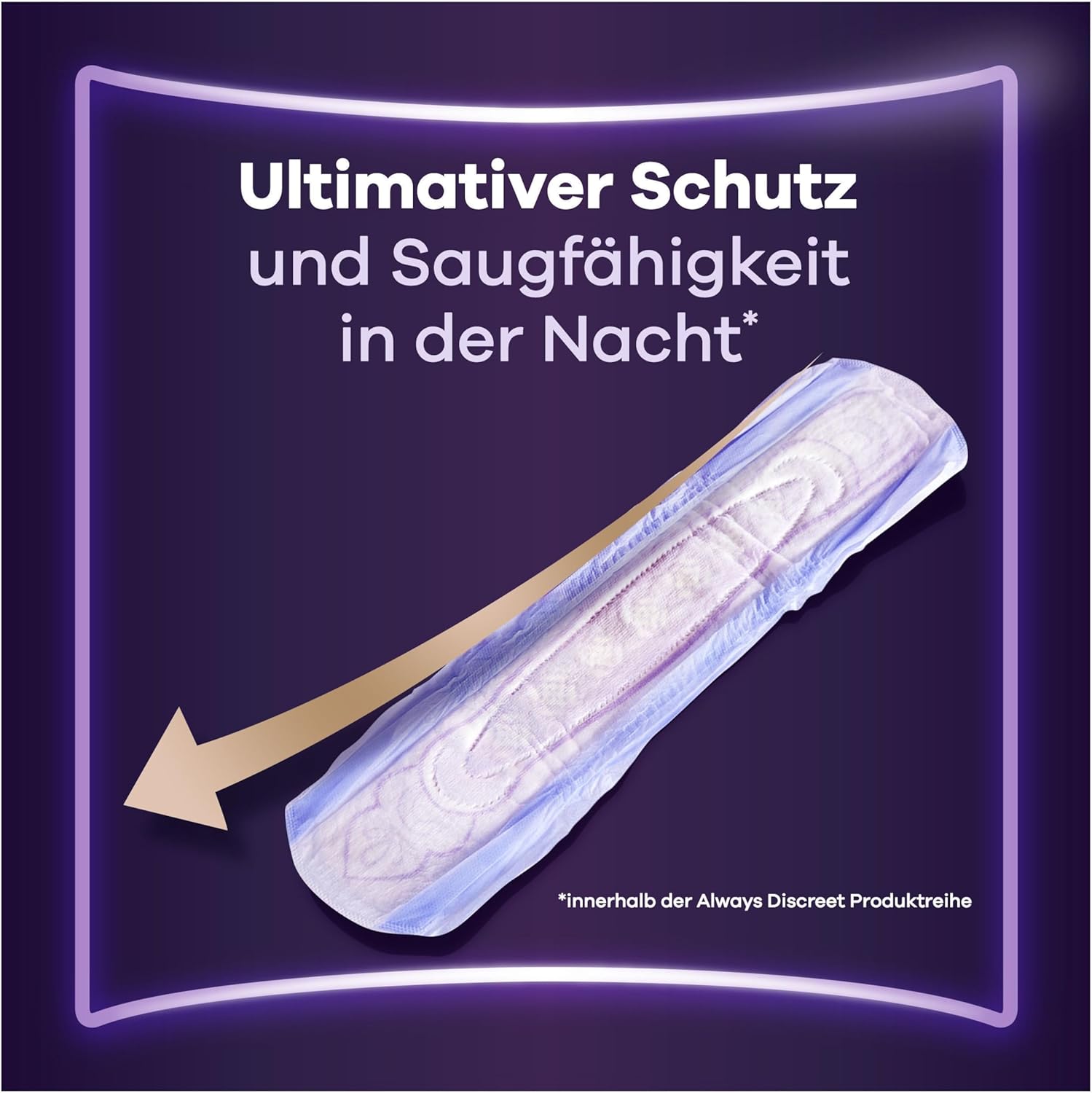 Always Discreet Plus Ultimate Inkontinenzeinlagen für die Nacht, 48 Einlagen (4 x 12 Einlagen) für Frauen, starker Schutz, den Sie kaum spüren – Bild 5