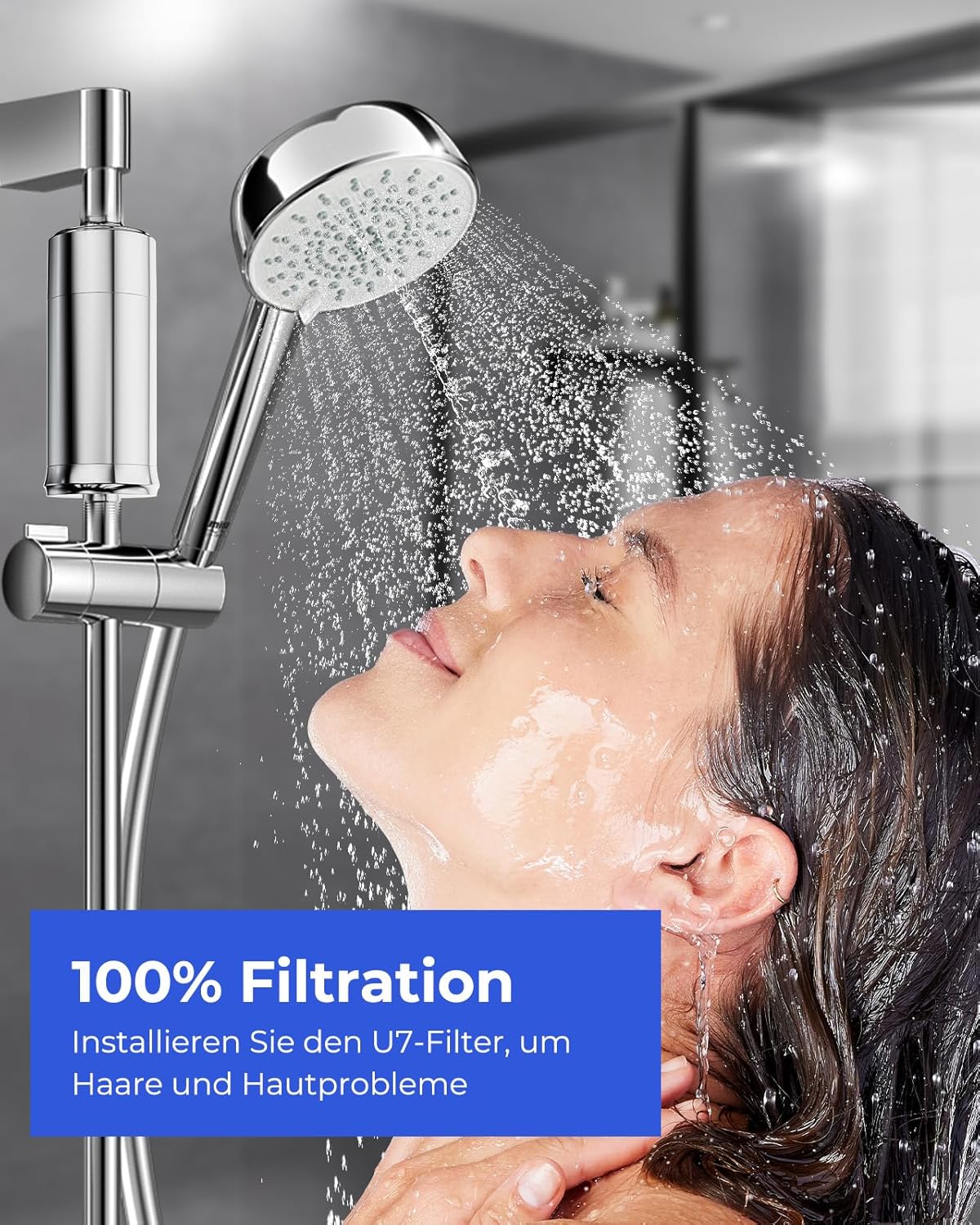 Duschfilter 99 % Chlorentfernung + 2 Filterkartuschen zur Entfernung von Schwermetallen, Schmutz, Wasserfilter-Dusche, geeignet für alle G1/2-Anschlüsse, verbessert den Zustand Ihrer Haut, Haare – Bild 7