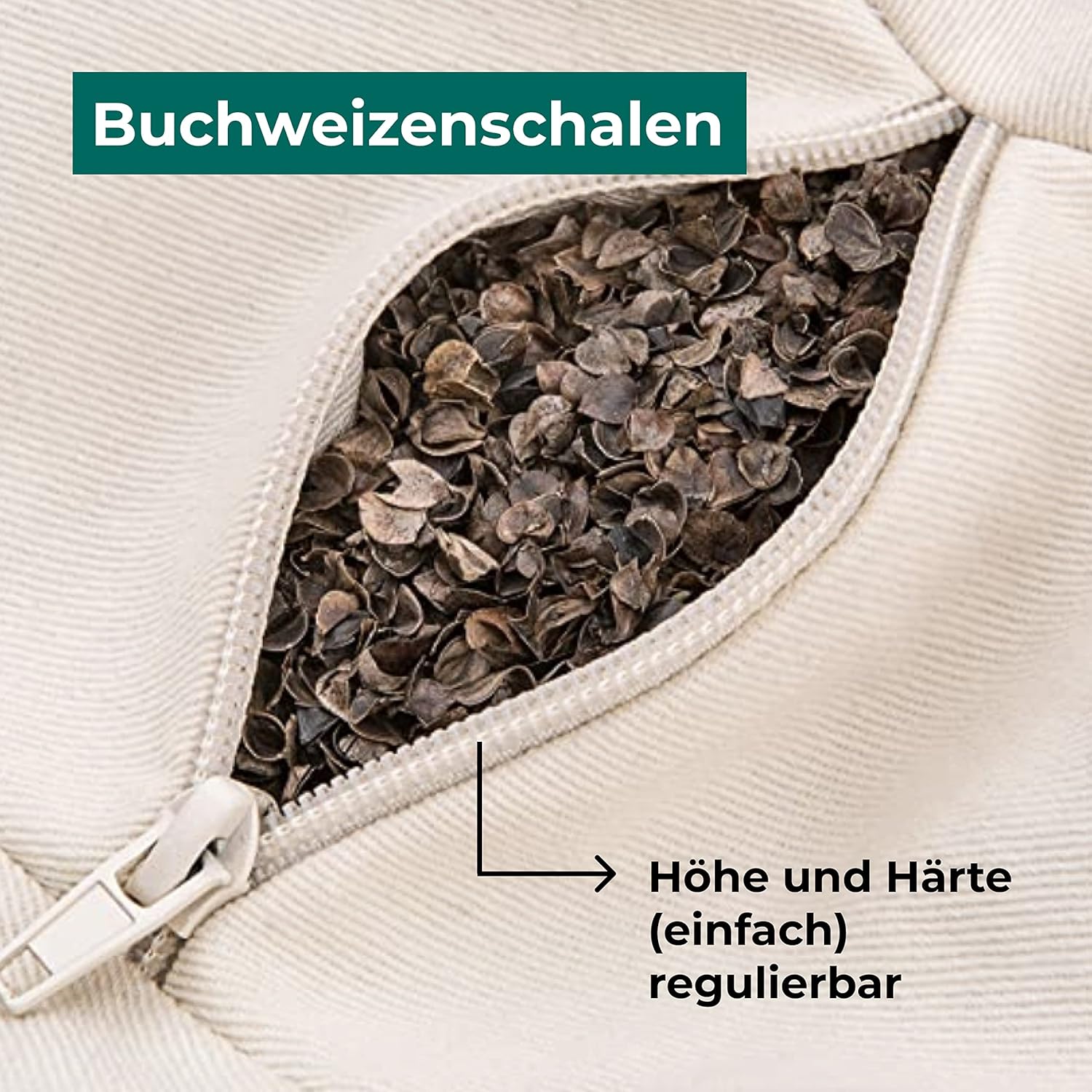 Yogakissen Meditationskissen, extra hoch, Sitzhöhe 20 cm, waschbarer Baumwollbezug, grün – Bild 3