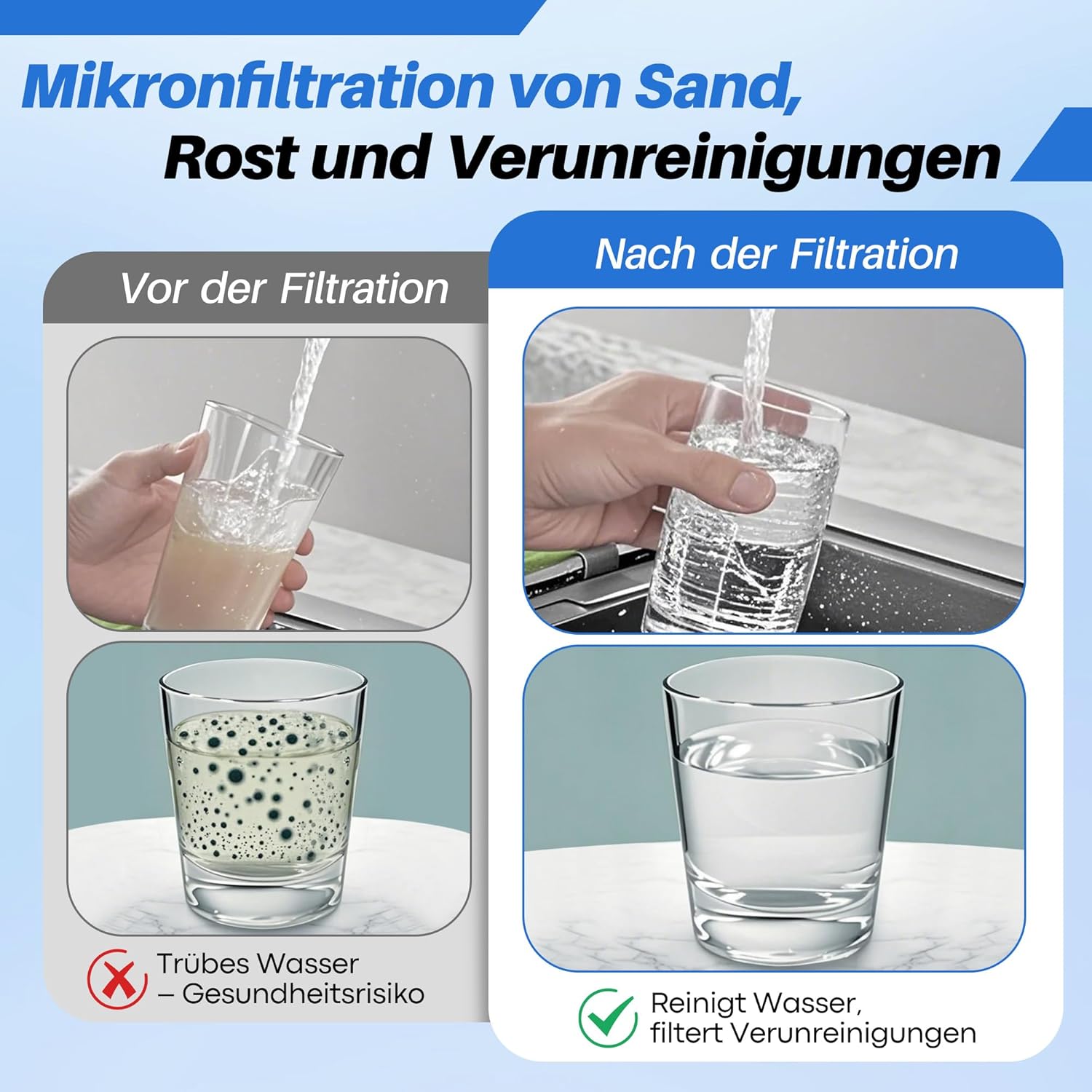 Enhon 2 Stück Ersatzfilter 80 µm, kompatibel mit Grünbeck Wasserfilter FS 1, hochwertige Wollfaser, kompatibel mit Grünbeck Geno Feinfilter FS 1, Hauswasserfilter Ersatzkerzenfilter, ohne Schutzglocke – Bild 5